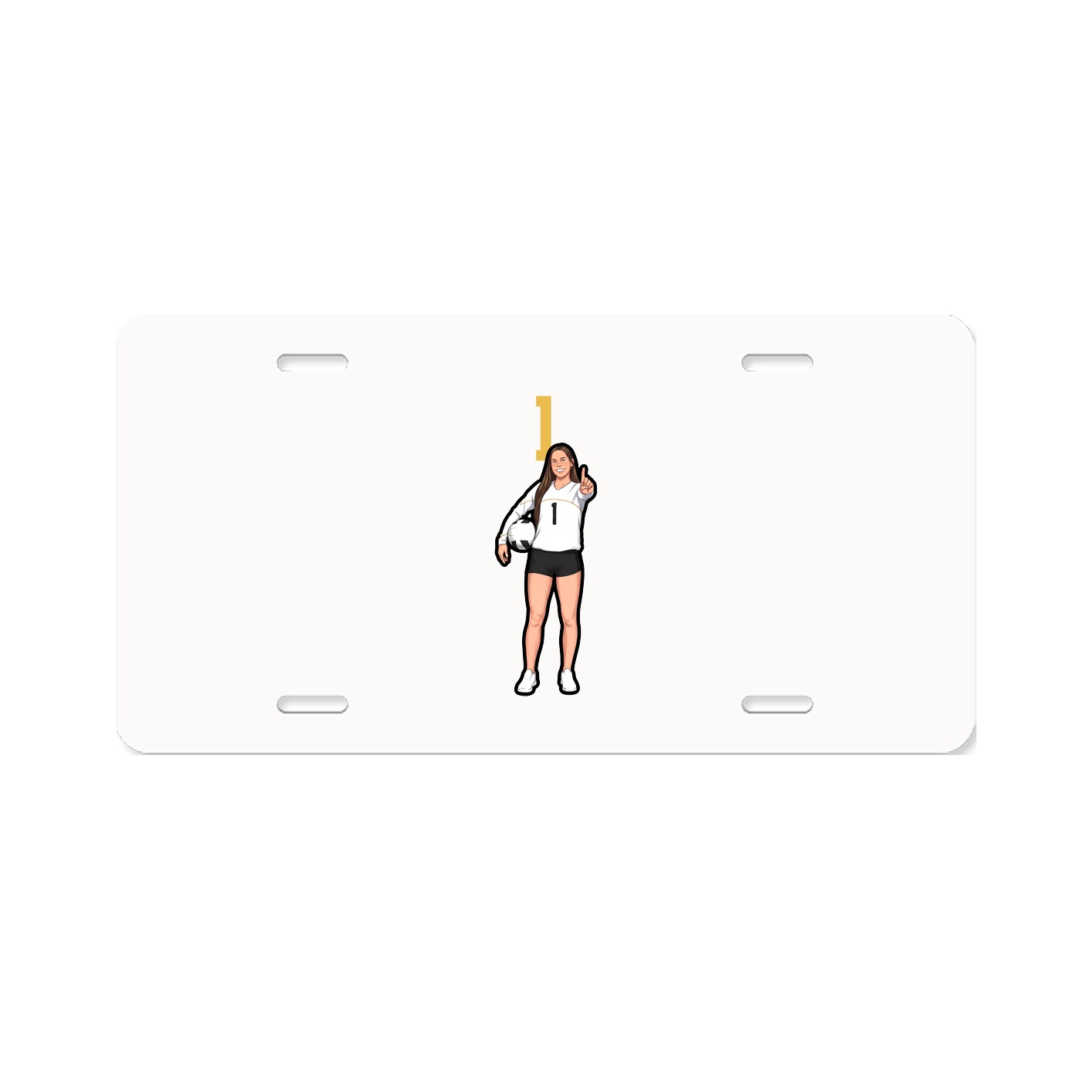 License Plate — Number Top in Classic