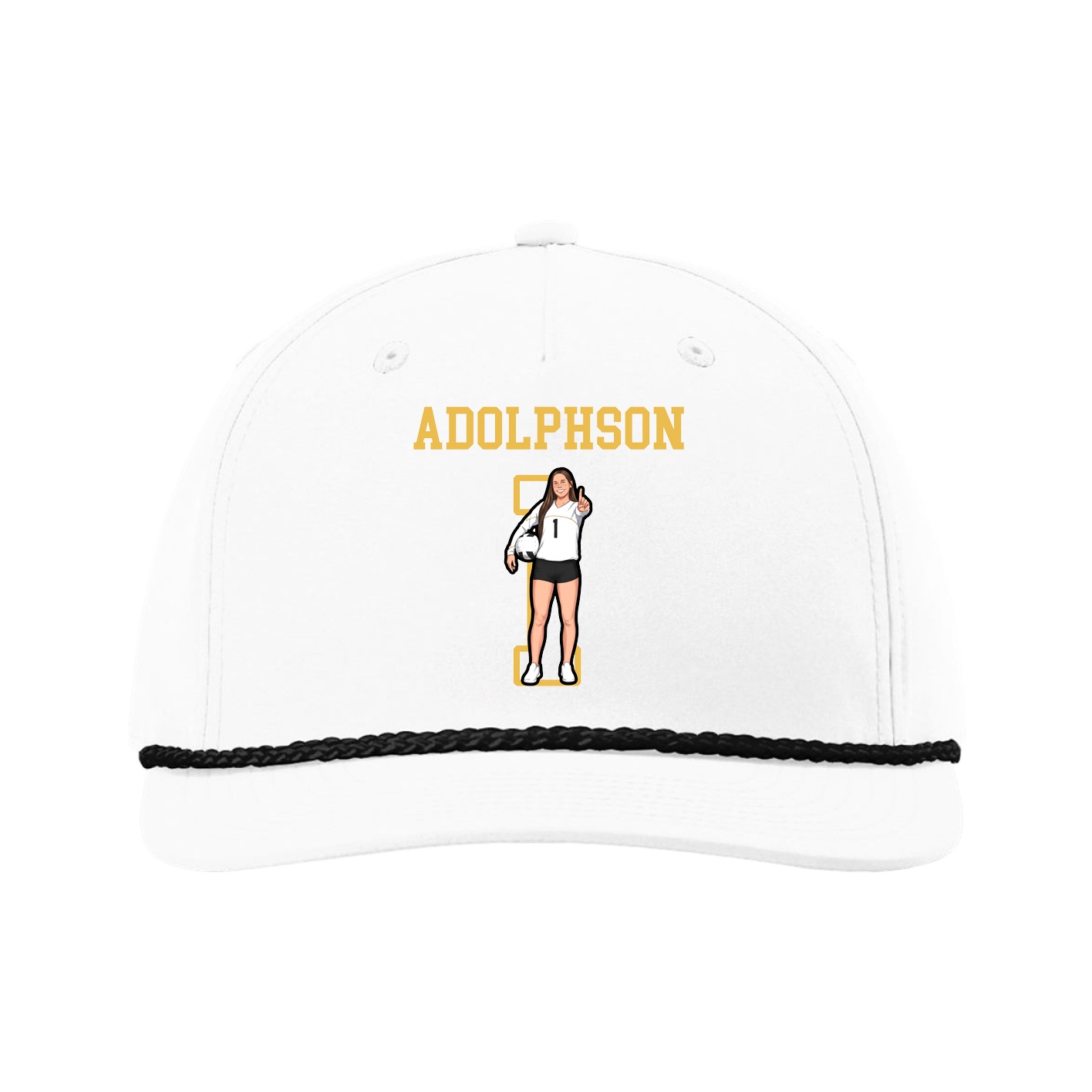 Five-Panel Classic Rope Cap — Shirsey in White
