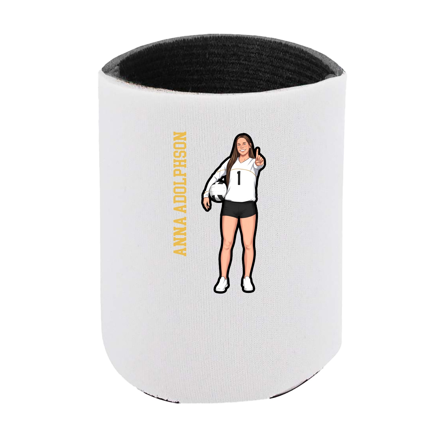 Can Holder — Name Vertical in White
