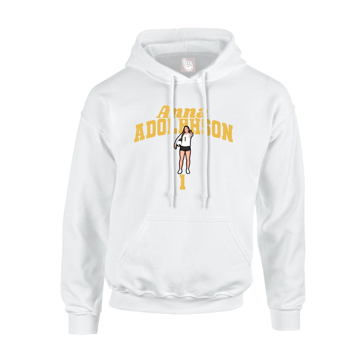 Hoodie — Signature Arch in White
