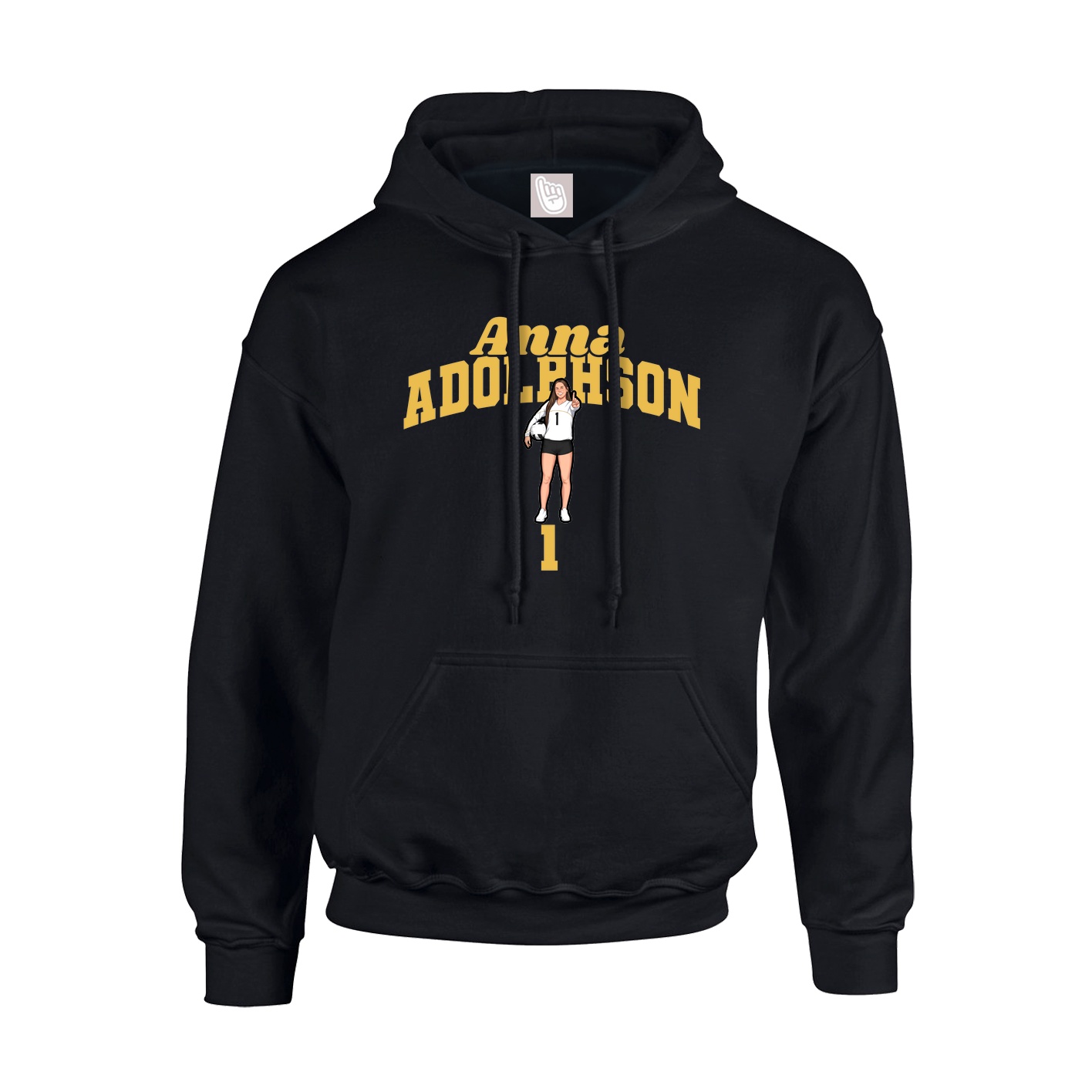 Youth Hoodie — Signature Arch in Black