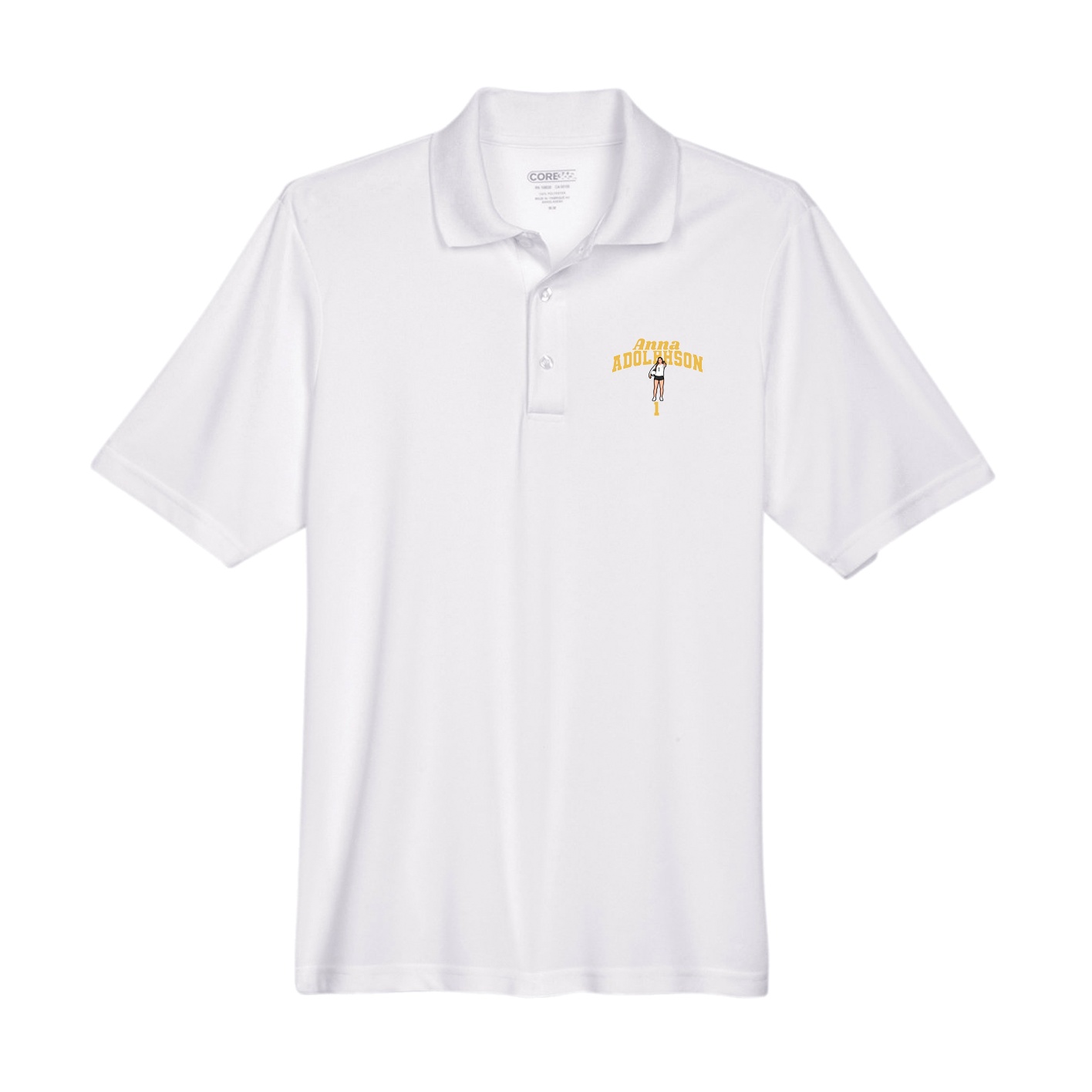Performance Polo — Signature Arch in White