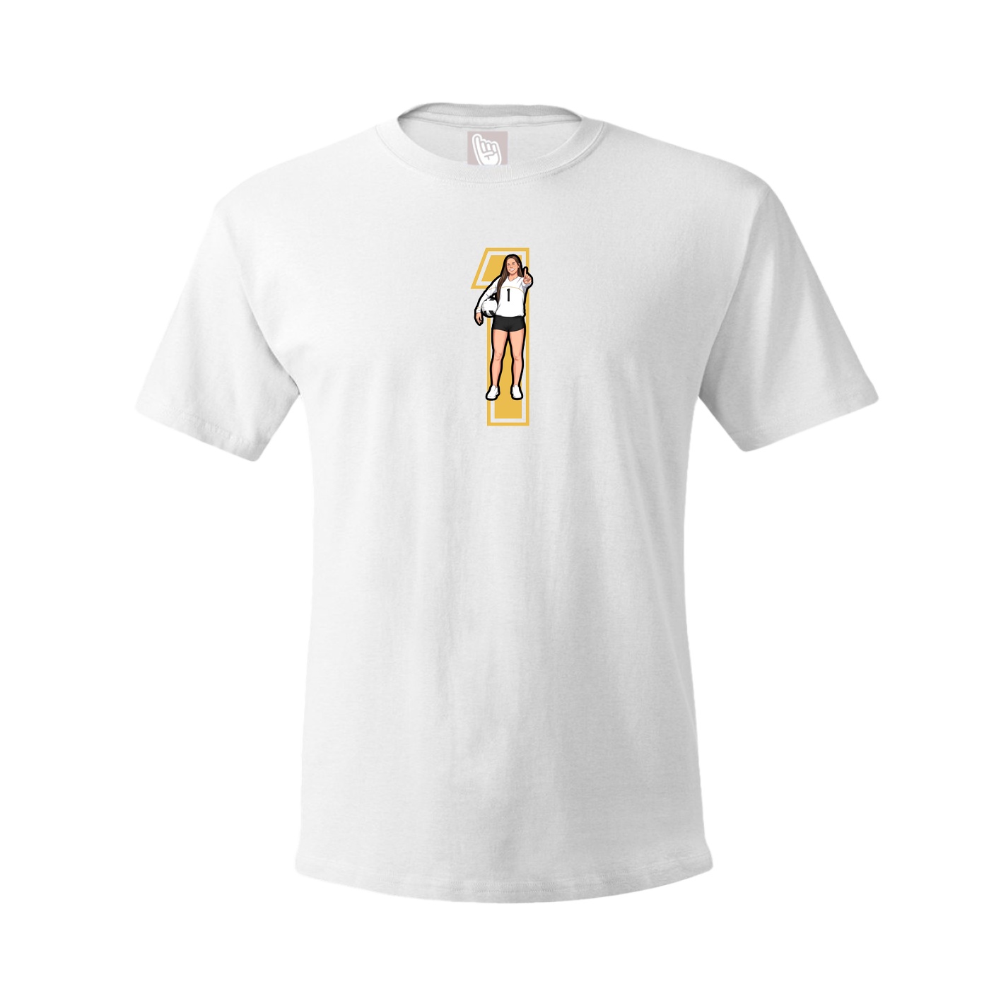 Youth Tee — Number in White