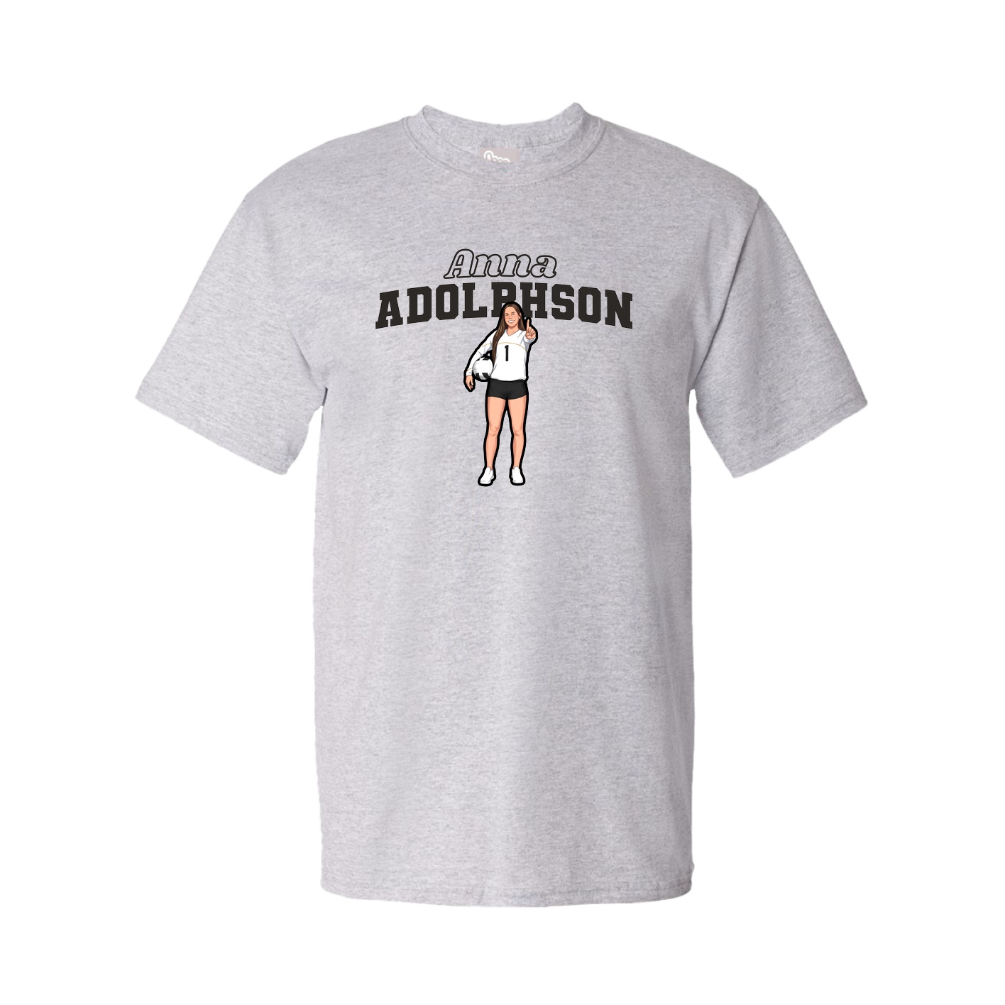 Youth Tee — Name Arch in Grey