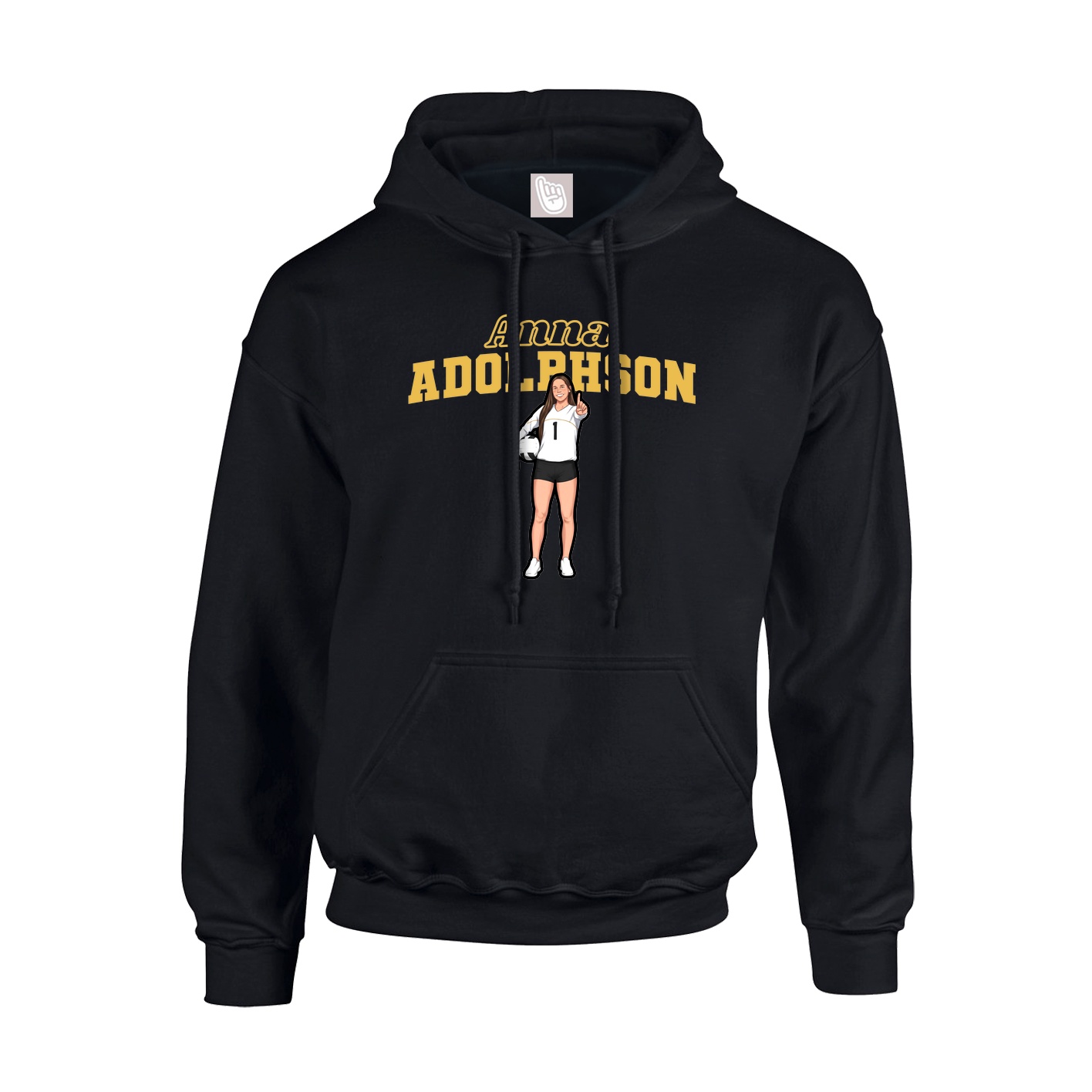 Hoodie — Name Arch in Black