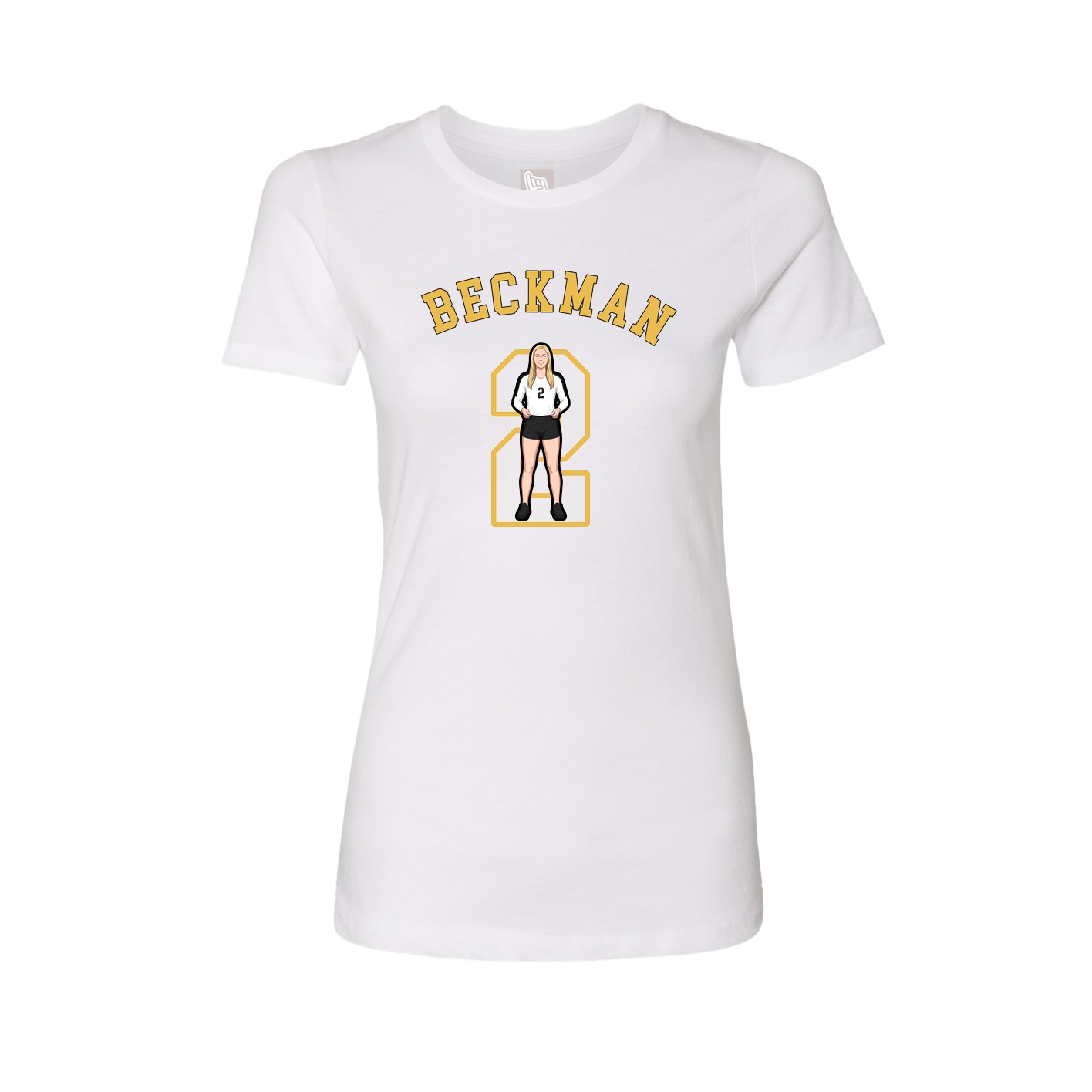 Fitted Women's Tee — Shirsey Arch in White
