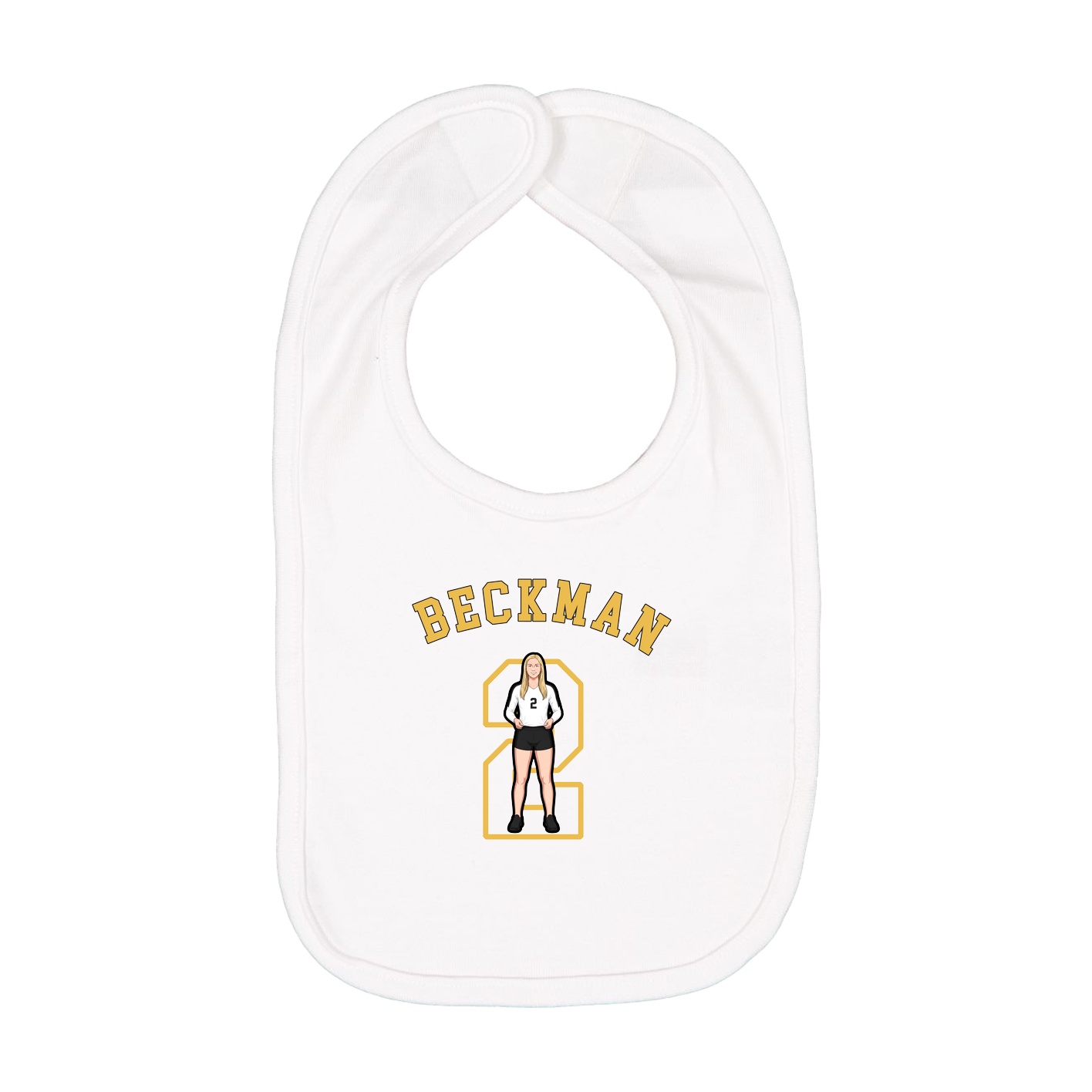 Infant Bib — Shirsey Arch in White
