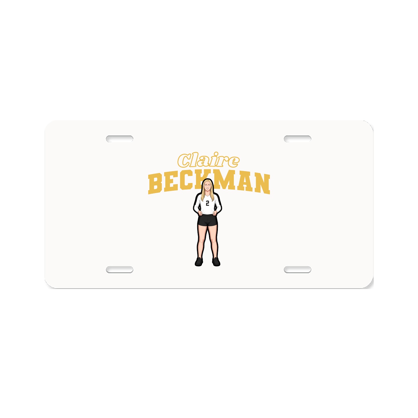 License Plate — Name Arch in Classic