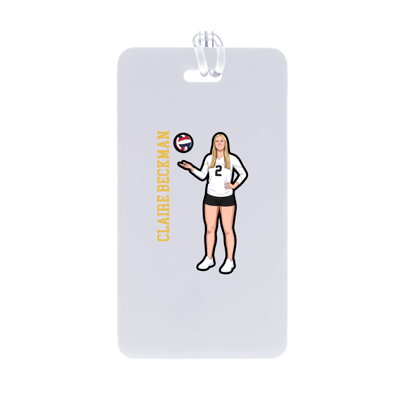 Bag Tag — Name Vertical in Classic