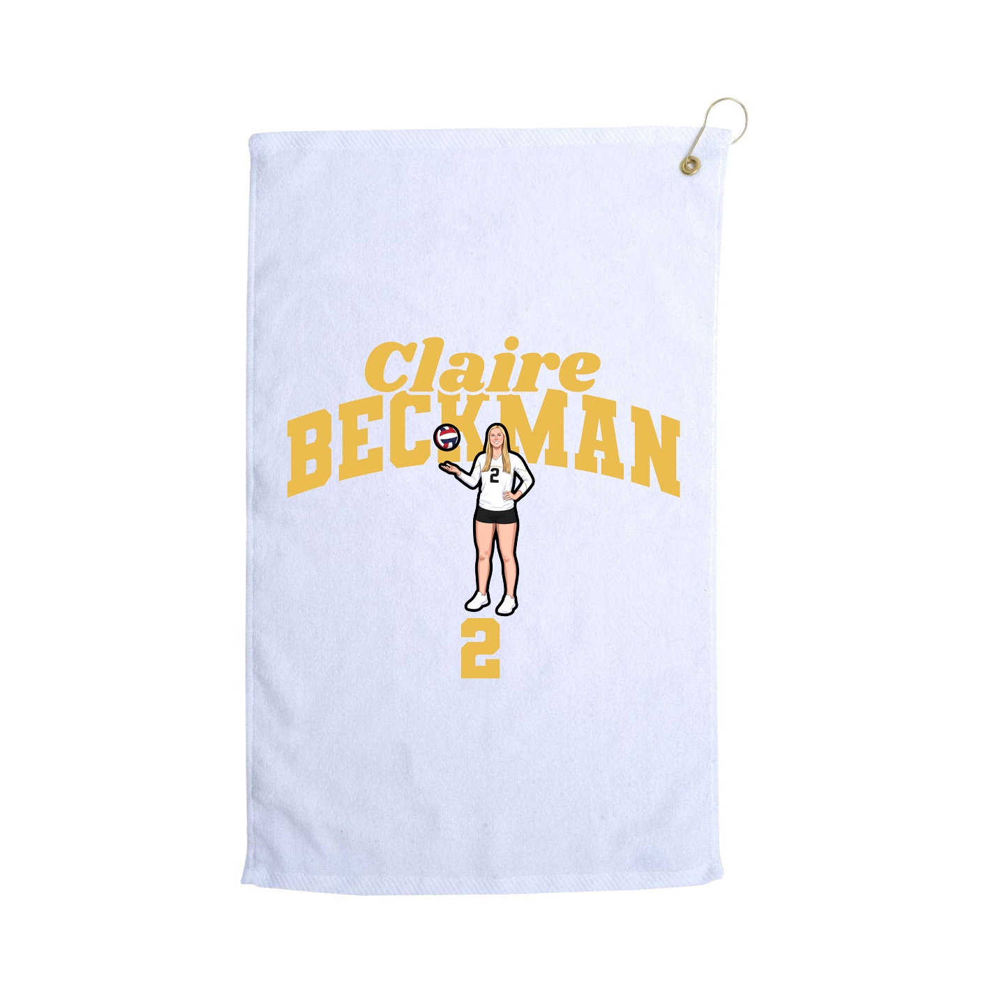 Golf Towel — Signature Arch in White