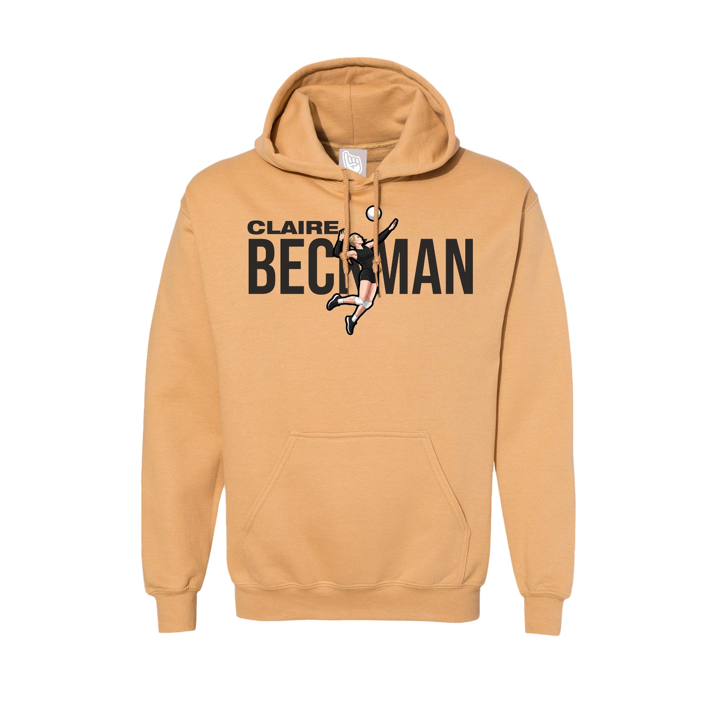 Hoodie — Player Name in Vegas Gold