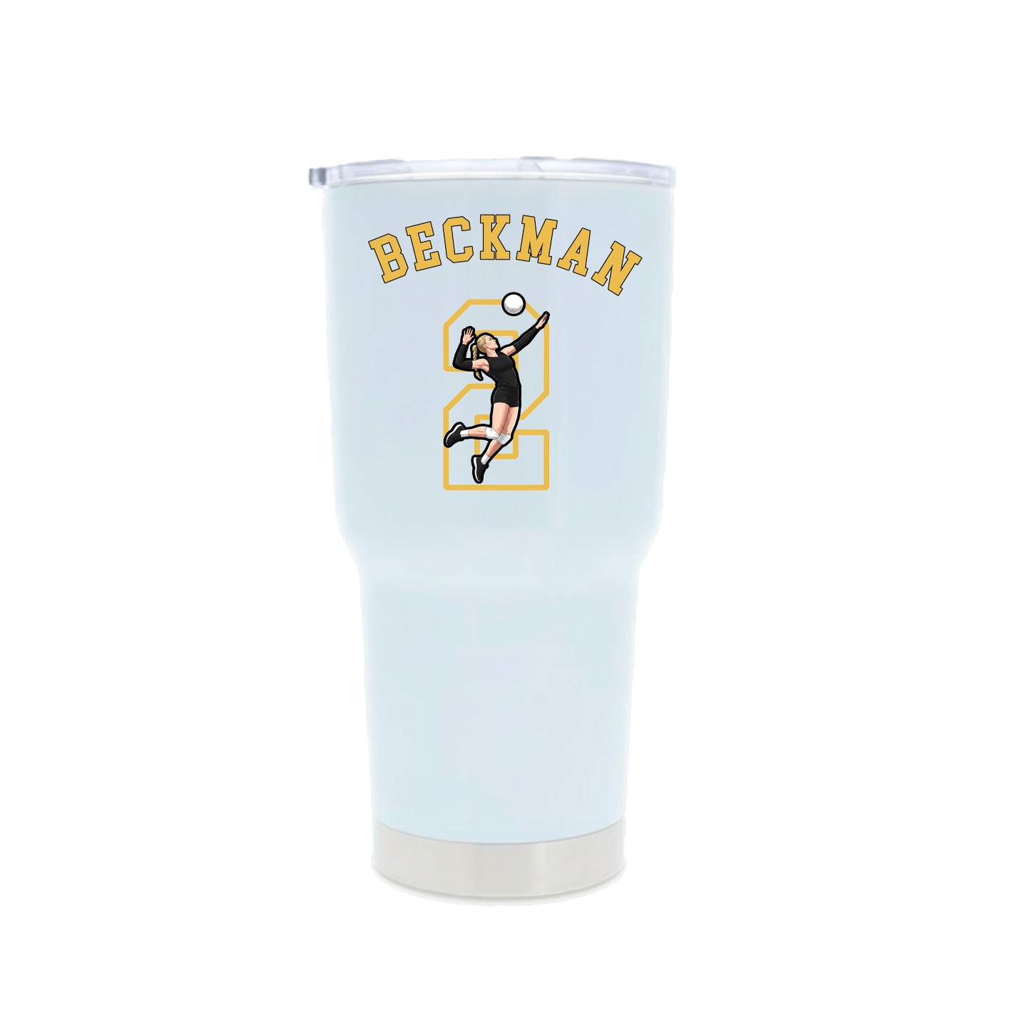 30oz Stainless Steel Tumbler — Shirsey Arch in White