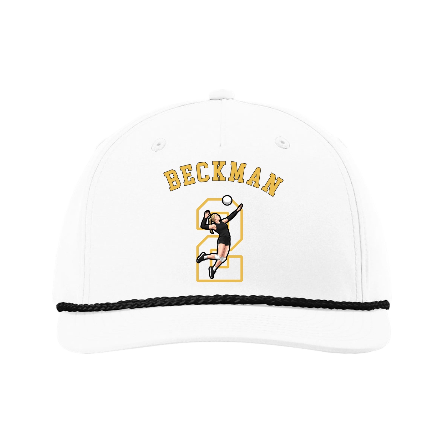Five-Panel Classic Rope Cap — Shirsey Arch in White