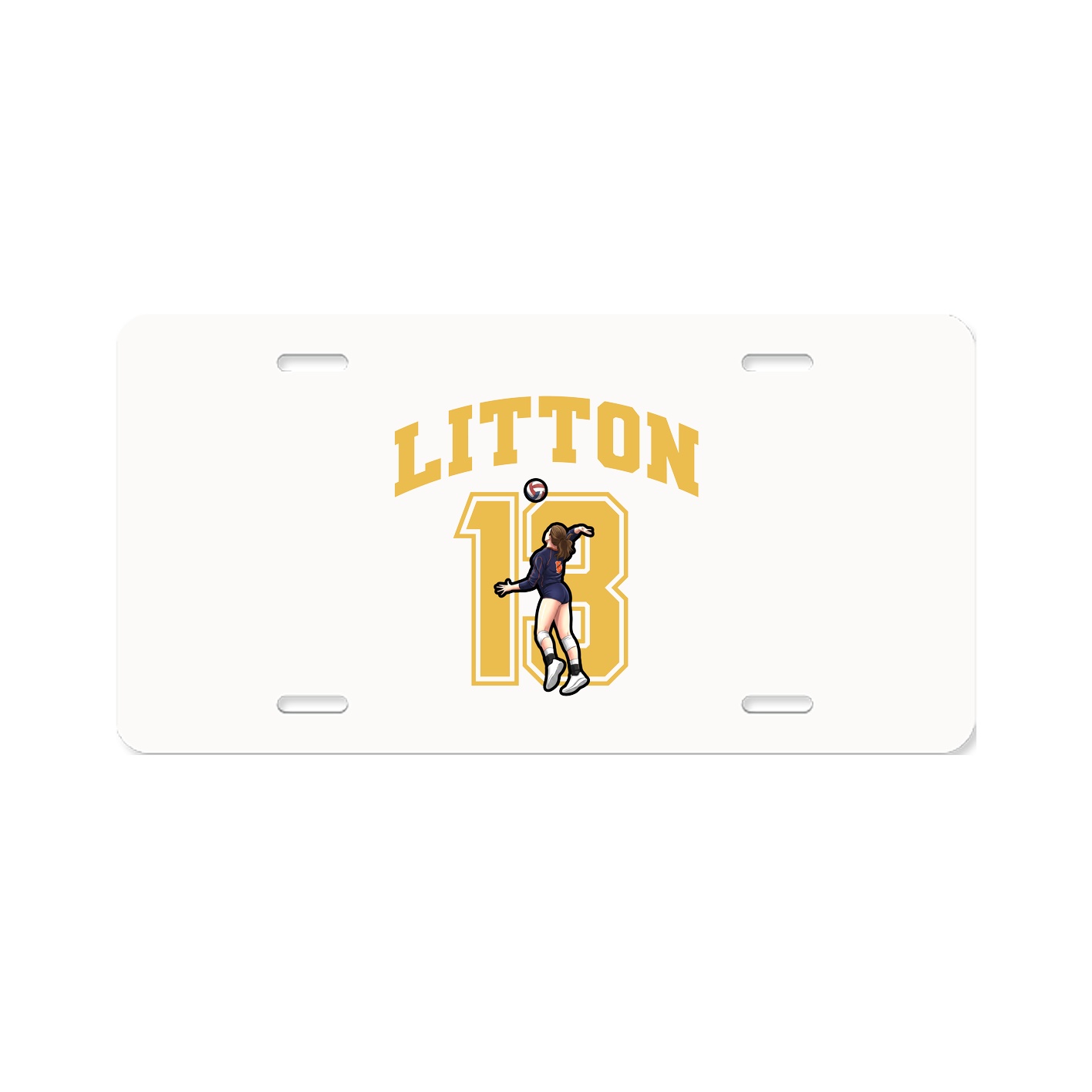 License Plate — Number in Classic