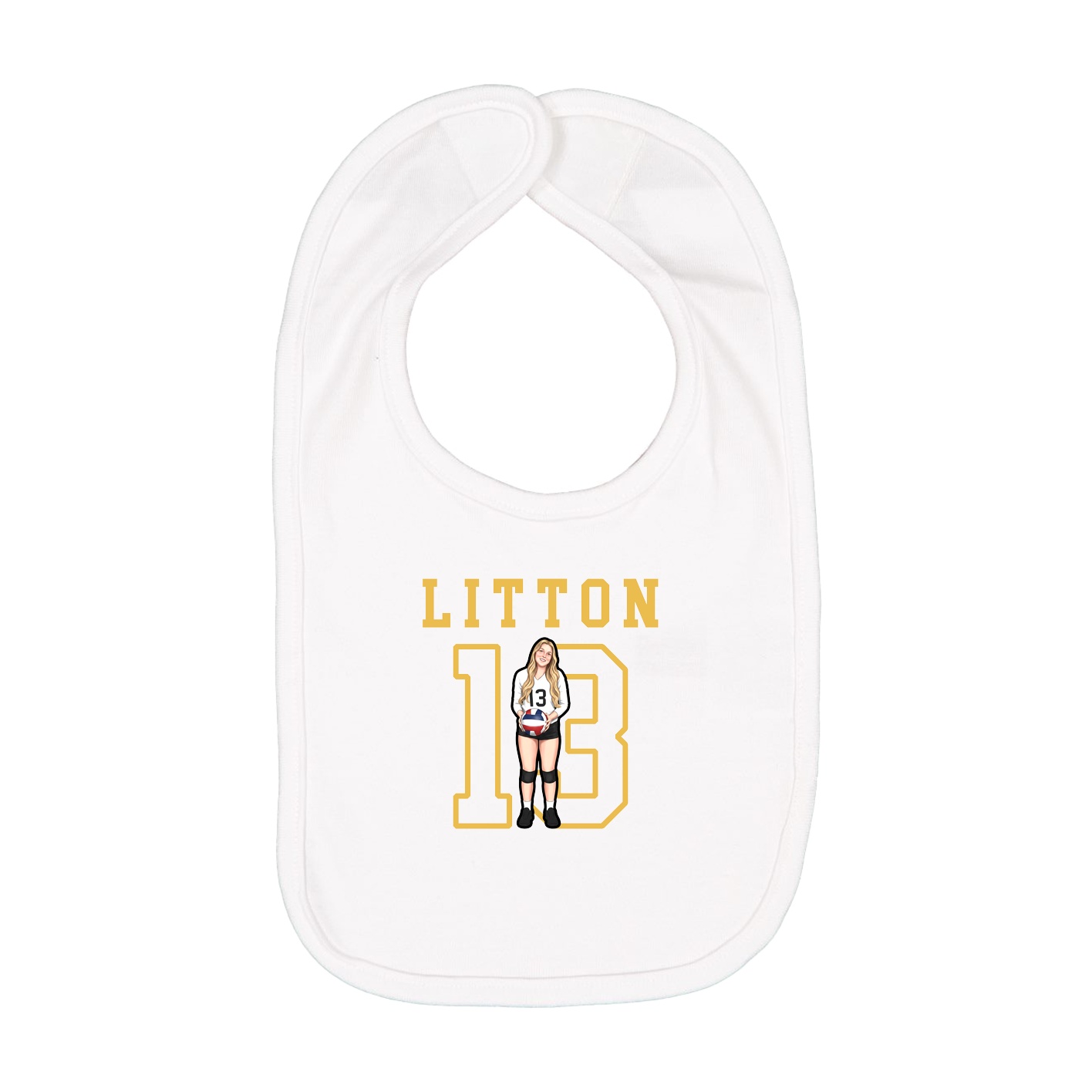 Infant Bib — Shirsey in White