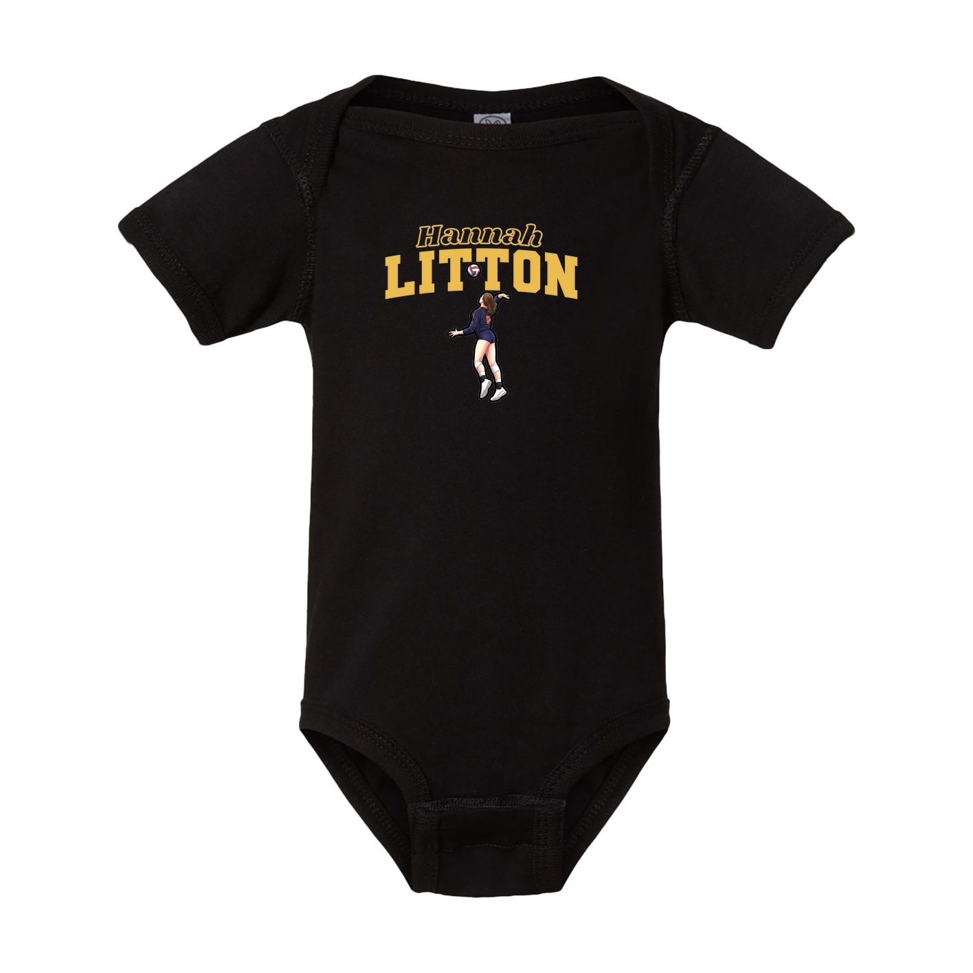 Baby Onesie — Name Arch in Black