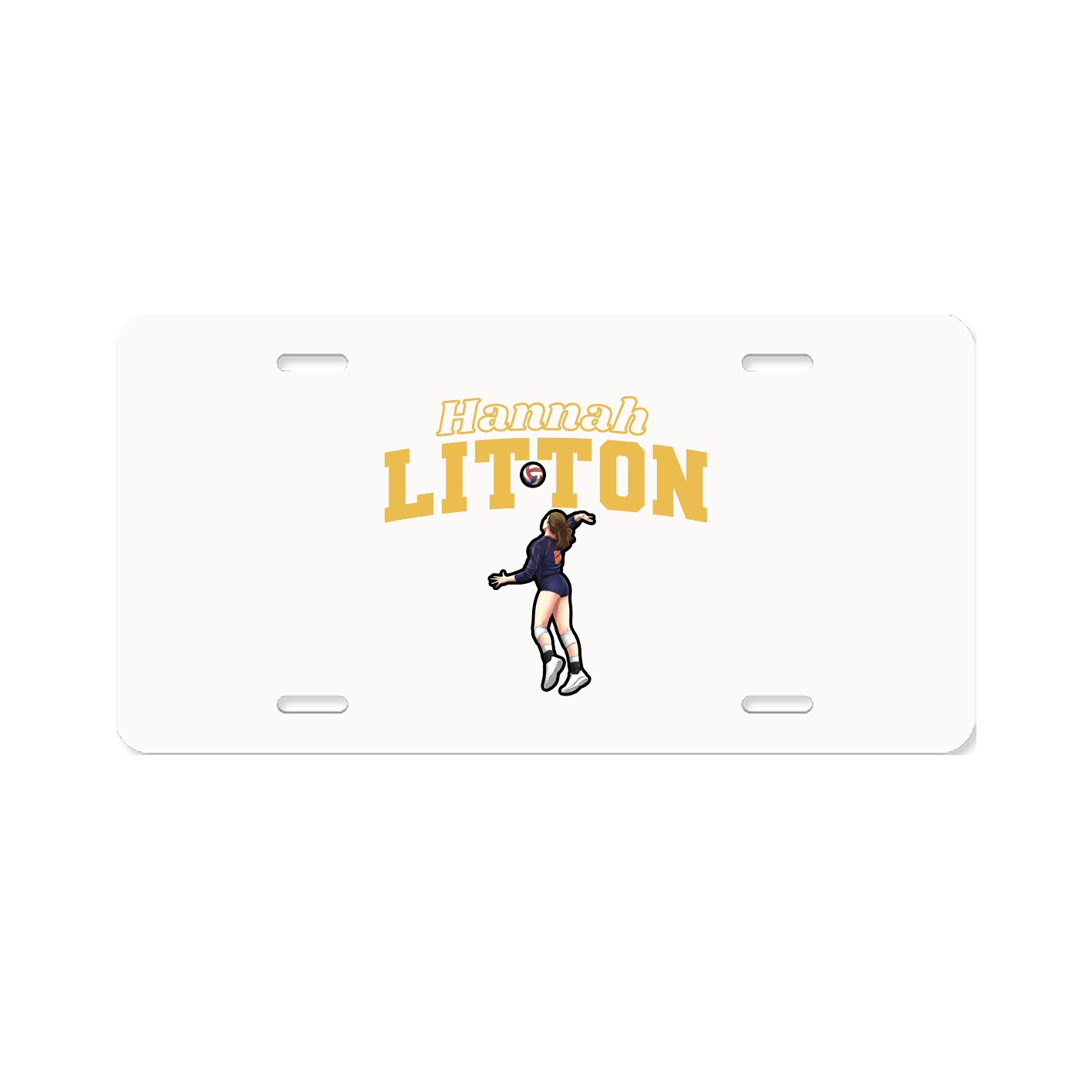 License Plate — Name Arch in Classic