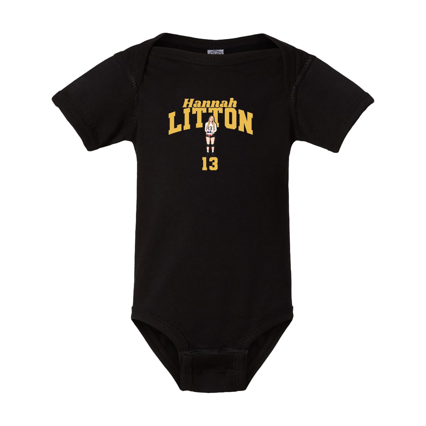 Baby Onesie — Signature Arch in Black