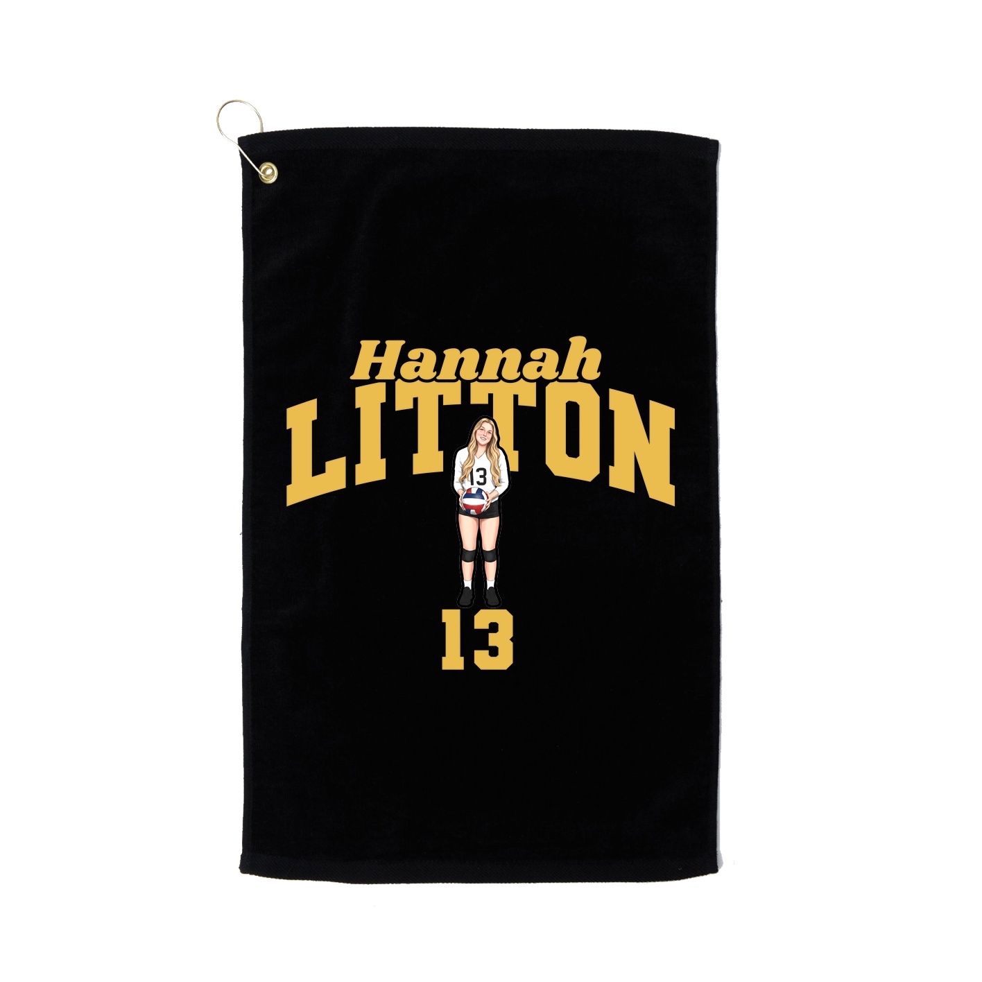 Golf Towel — Signature Arch in Black