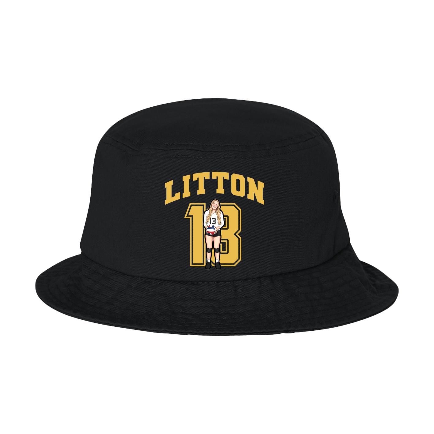 Bucket Cap — Number in Black