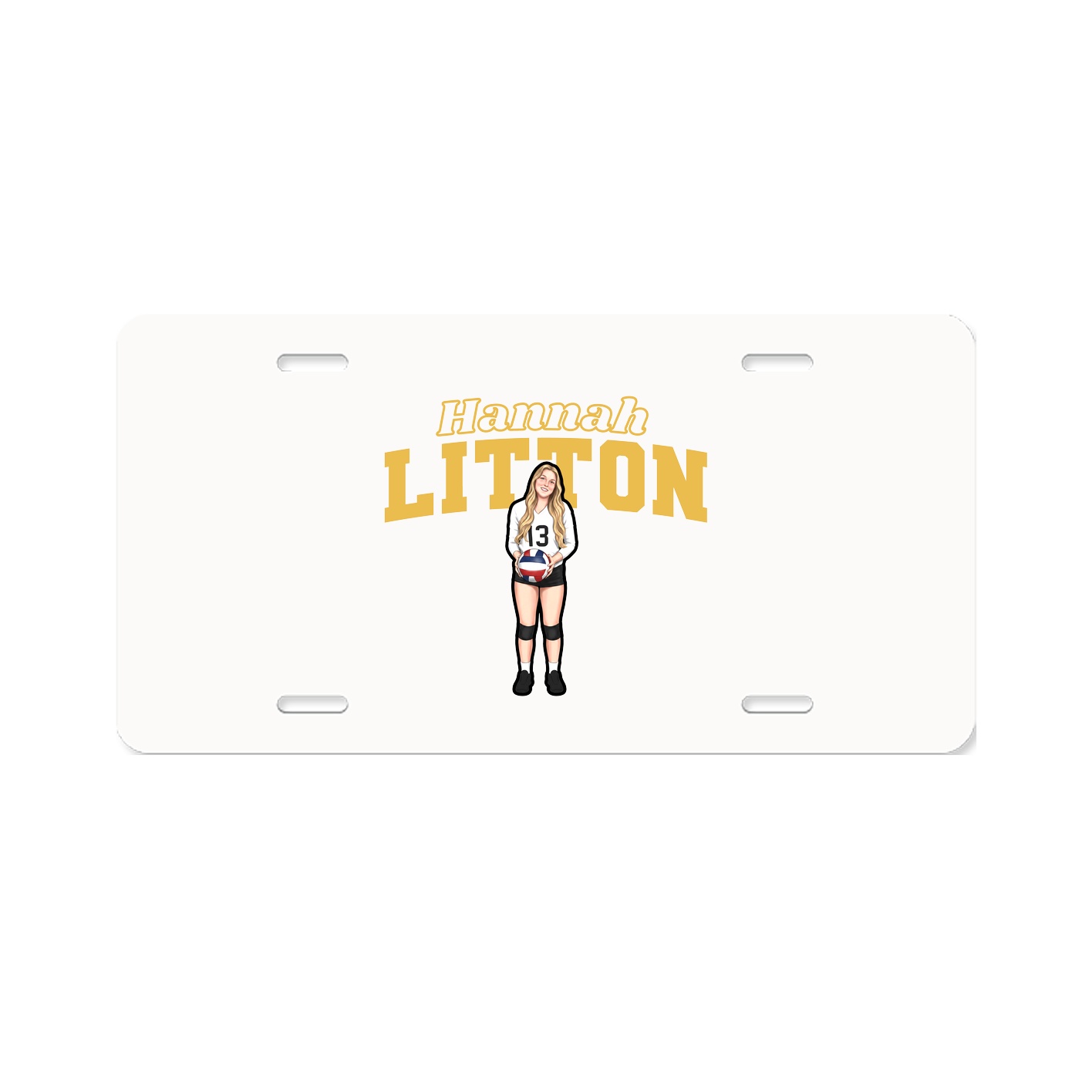 License Plate — Name Arch in Classic