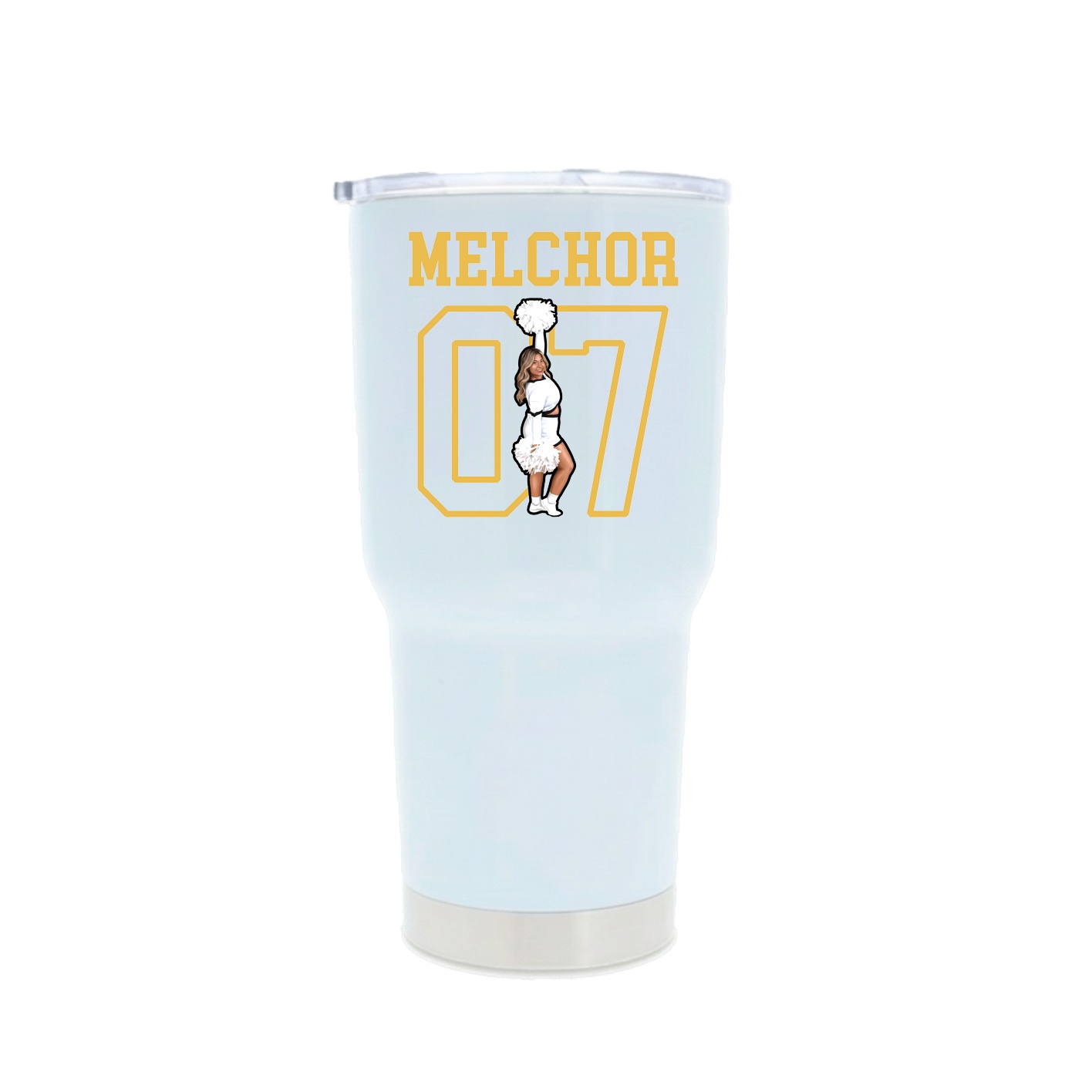 30oz Stainless Steel Tumbler — Shirsey in White
