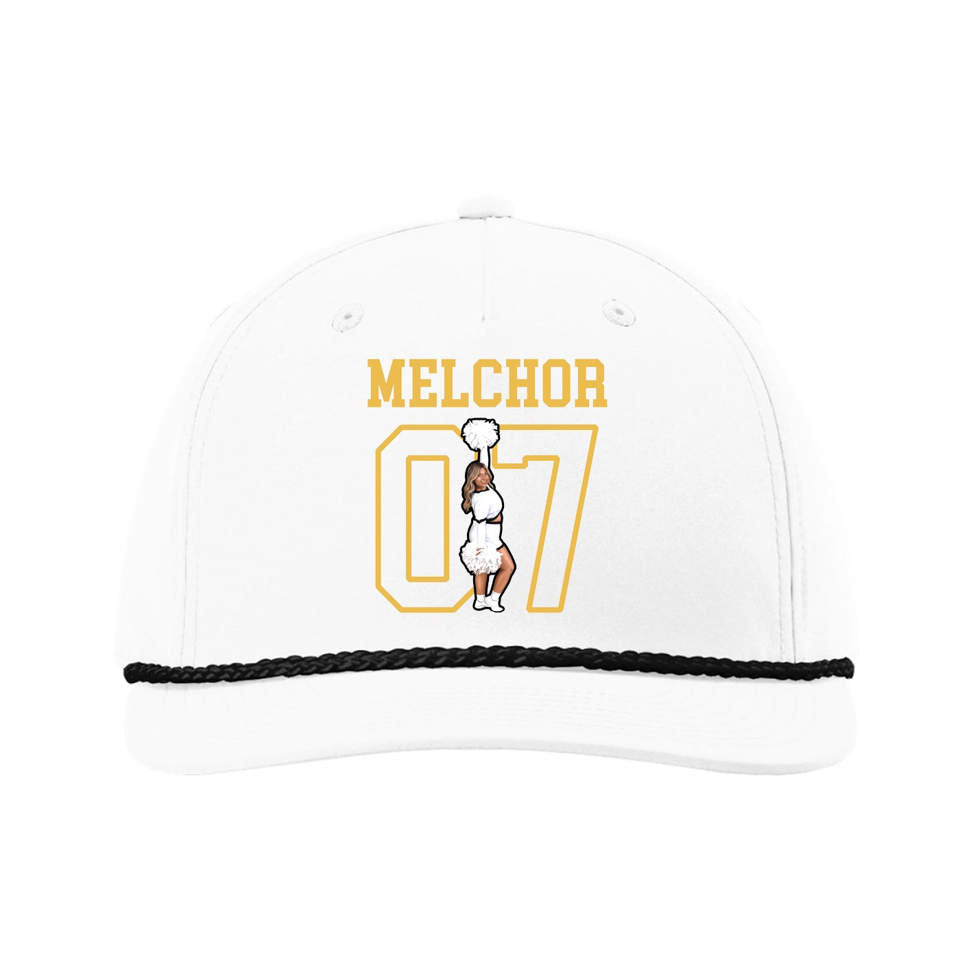 Five-Panel Classic Rope Cap — Shirsey in White