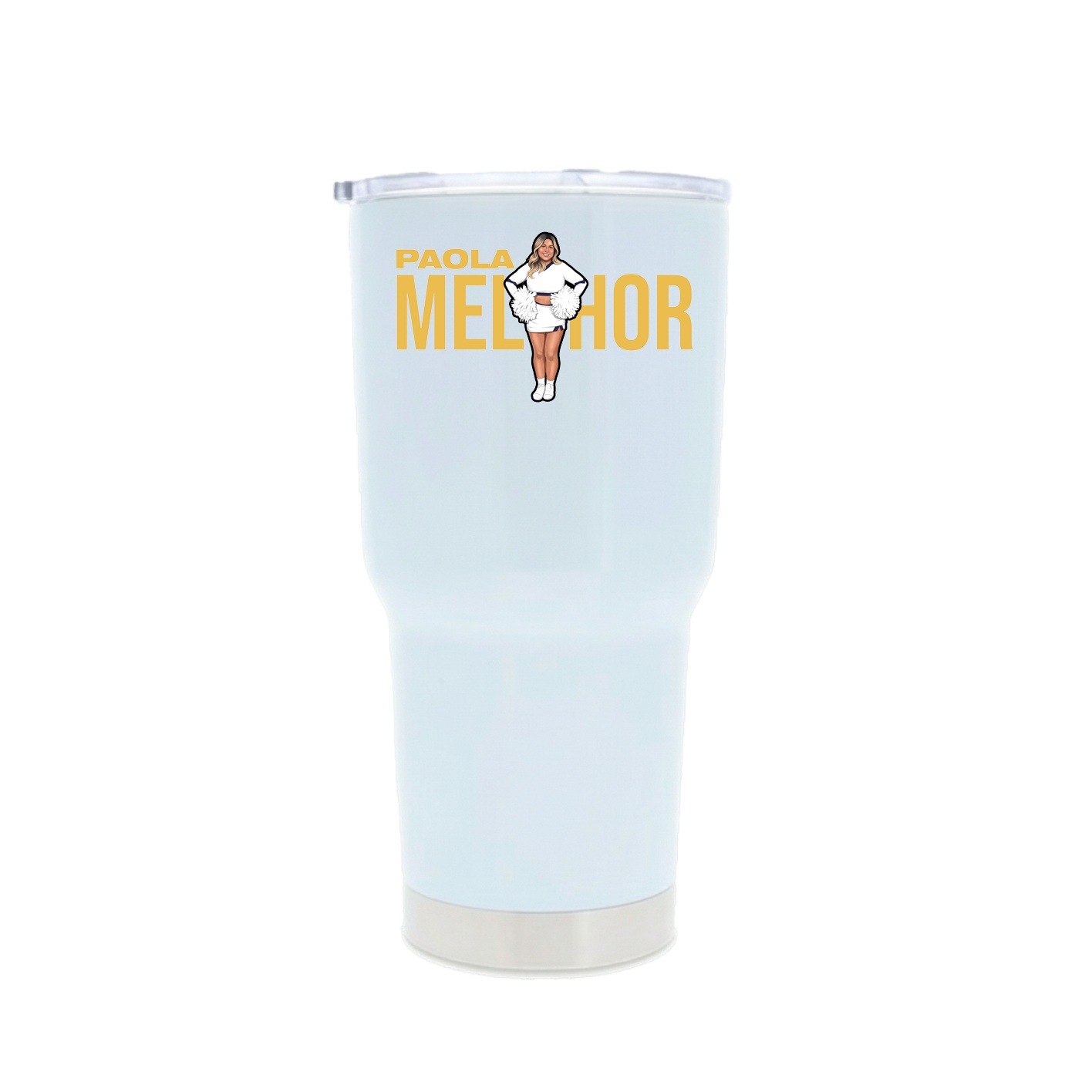 30oz Stainless Steel Tumbler — Player Name in White