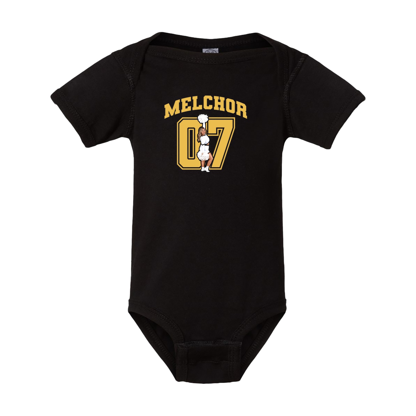 Baby Onesie — Number in Black