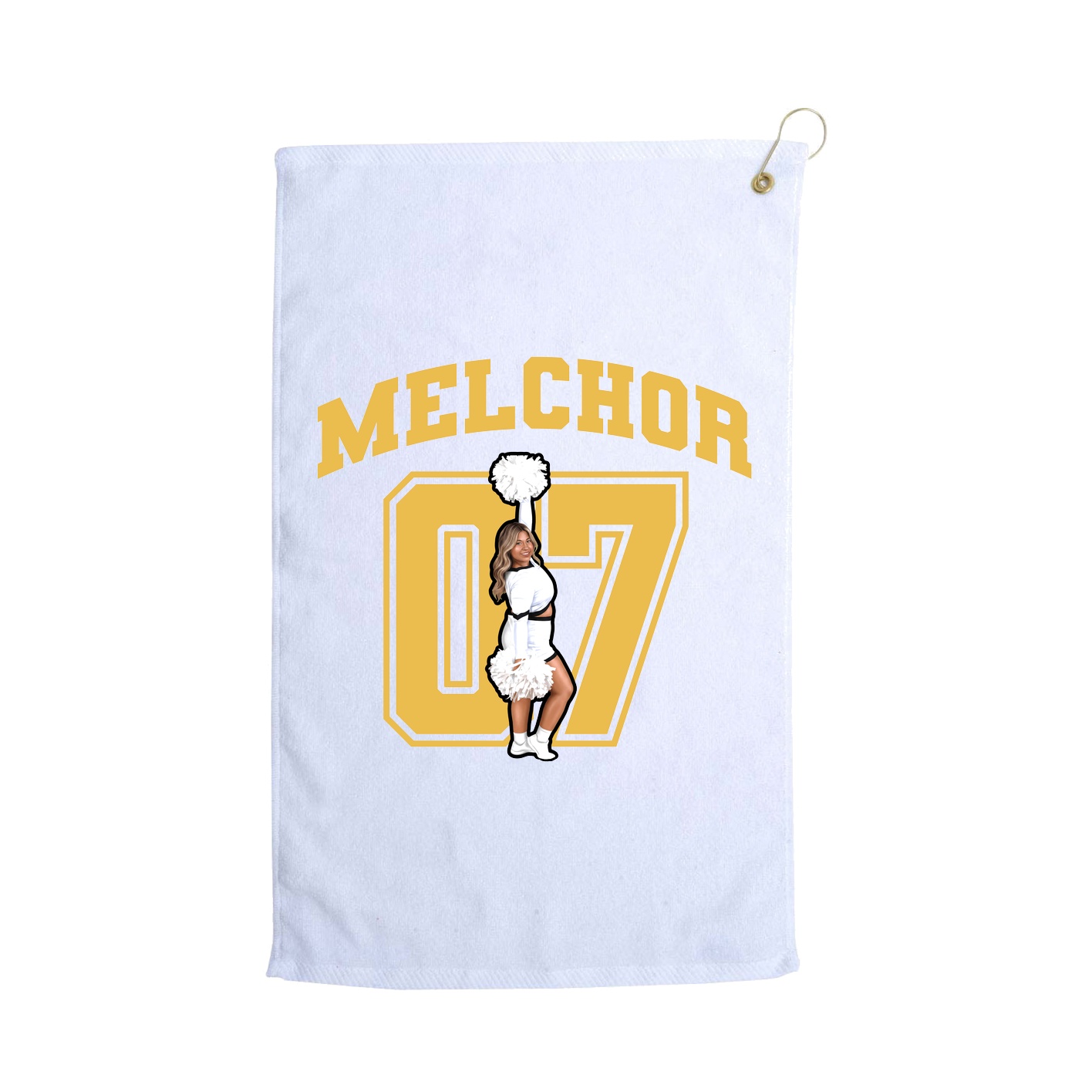 Golf Towel — Number in White