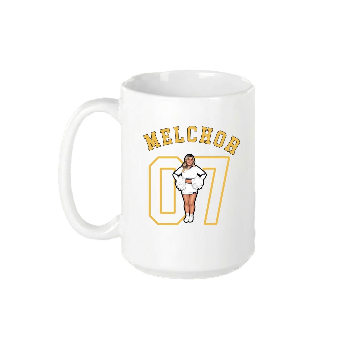 15oz Coffee Mug — Shirsey Arch in White