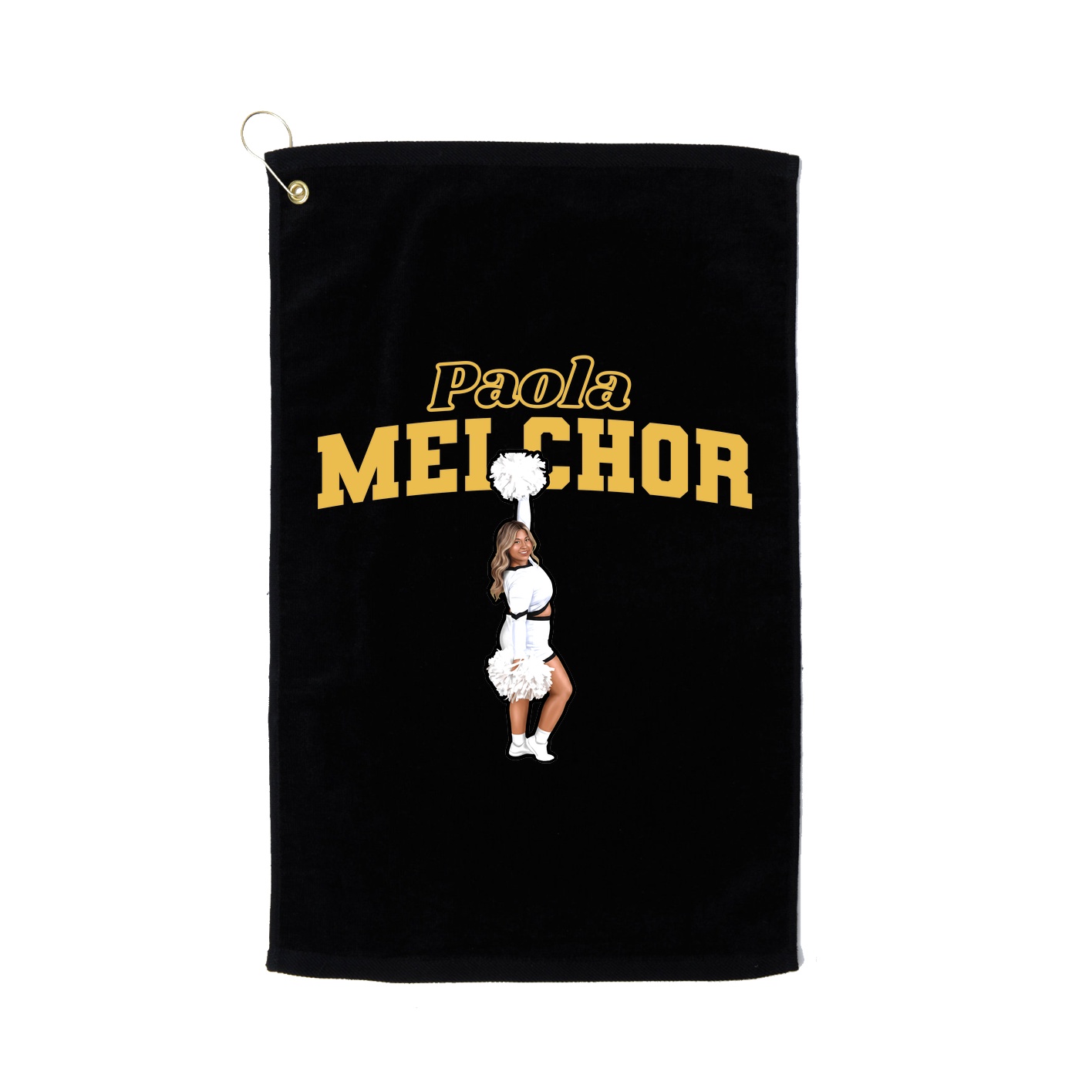 Golf Towel — Name Arch in Black