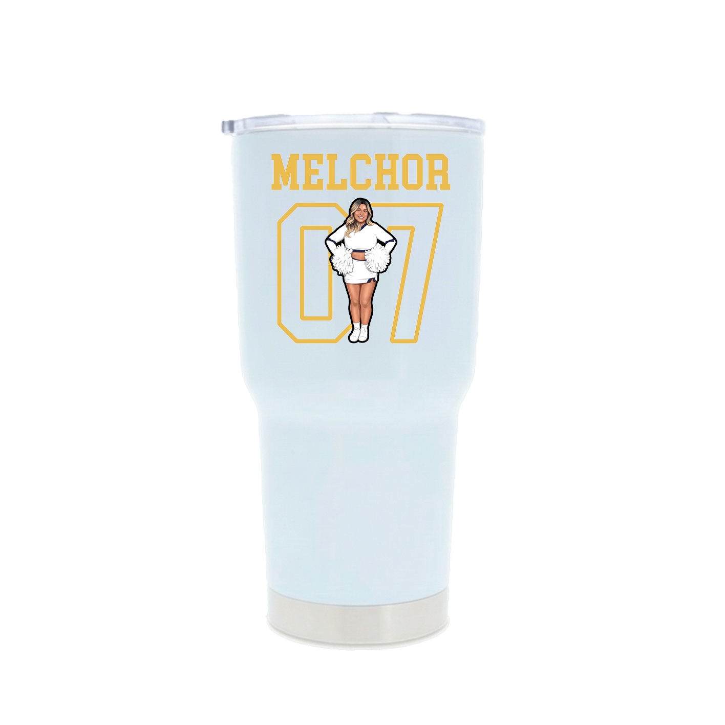 30oz Stainless Steel Tumbler — Shirsey in White