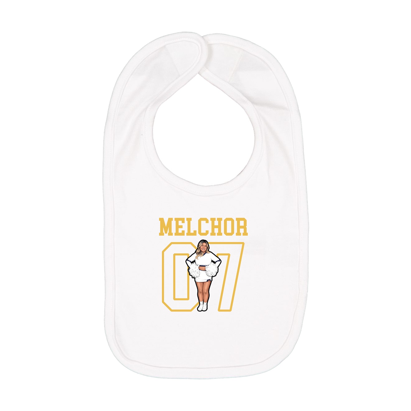 Infant Bib — Shirsey in White