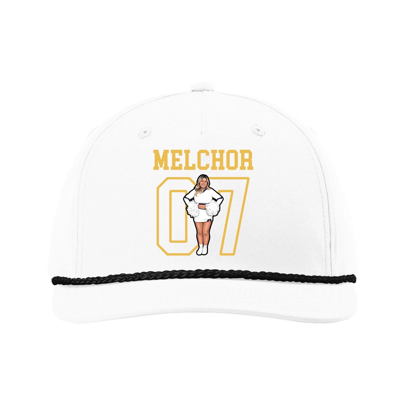 Five-Panel Classic Rope Cap — Shirsey in White