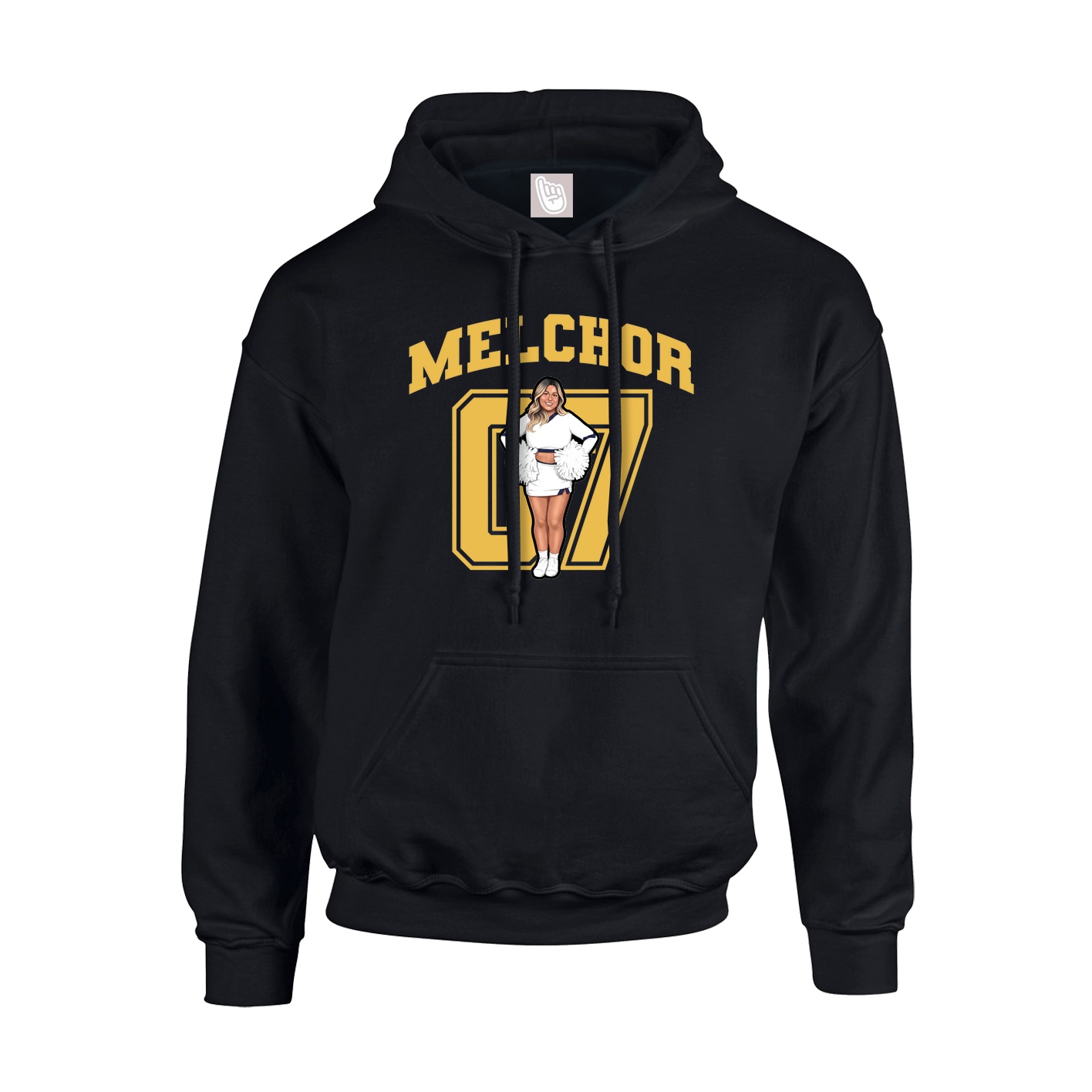 Hoodie — Number in Black