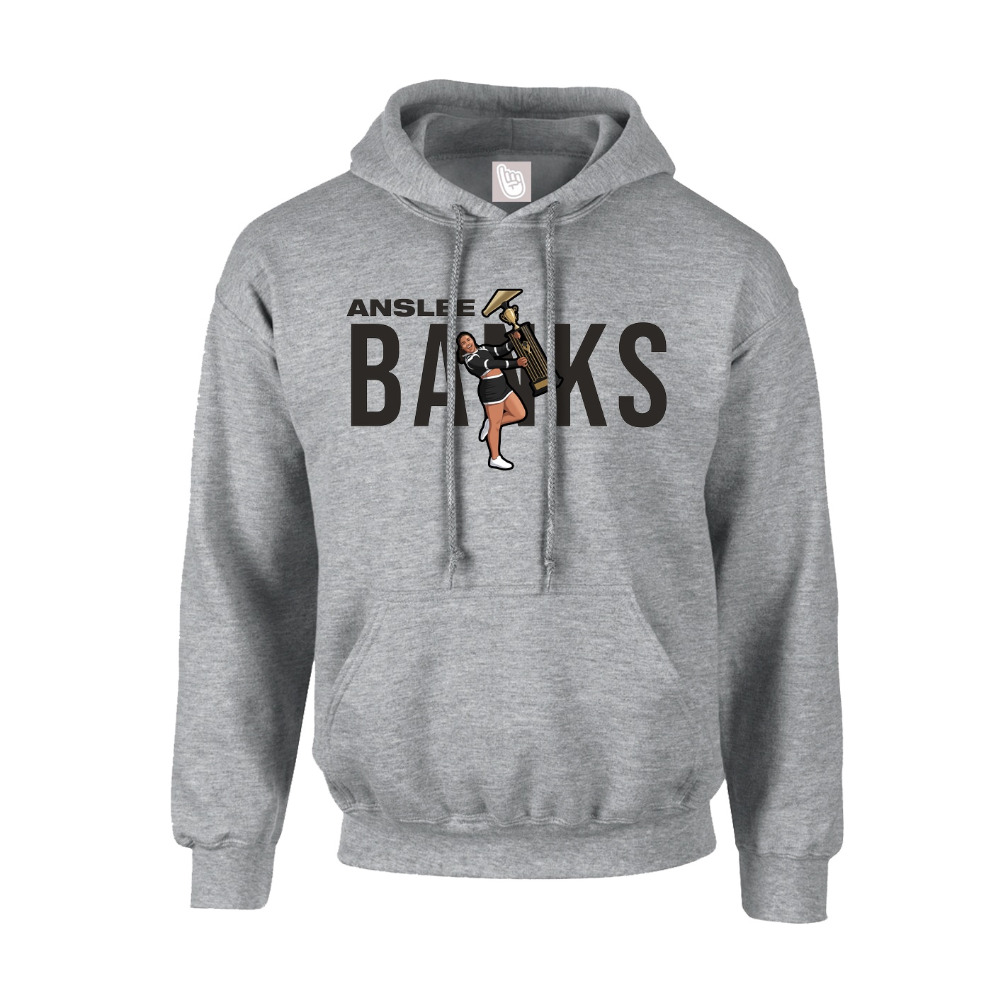 Youth Hoodie — Player Name in Grey