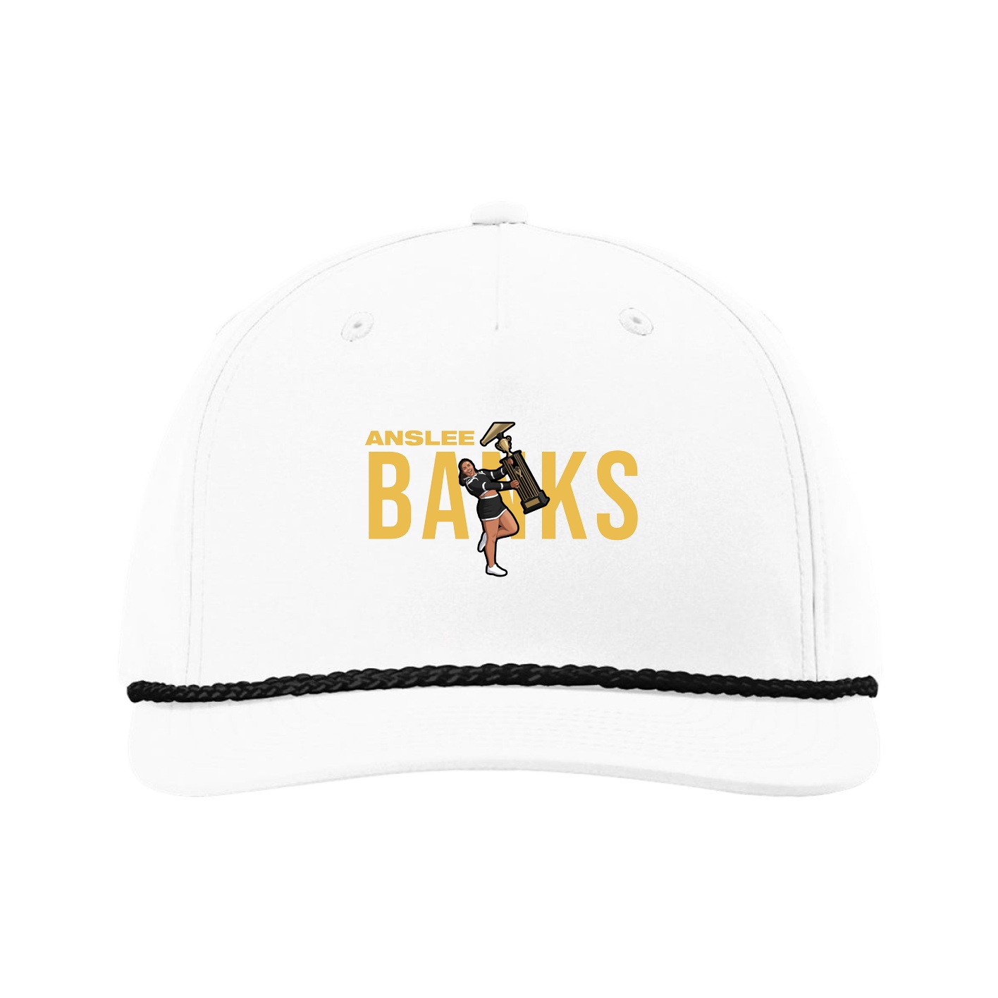 Five-Panel Classic Rope Cap — Player Name in White