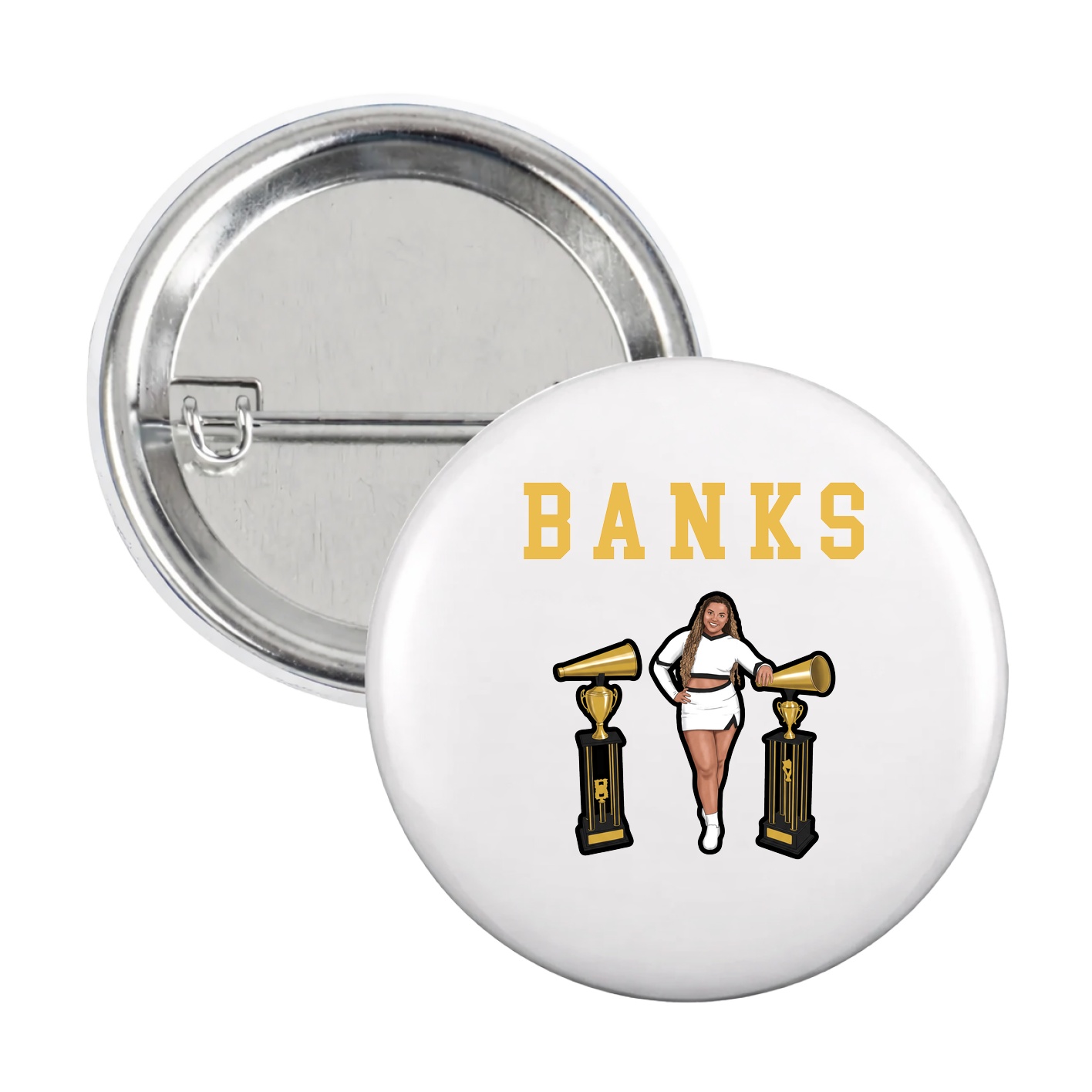 Game Day Button — Shirsey in White