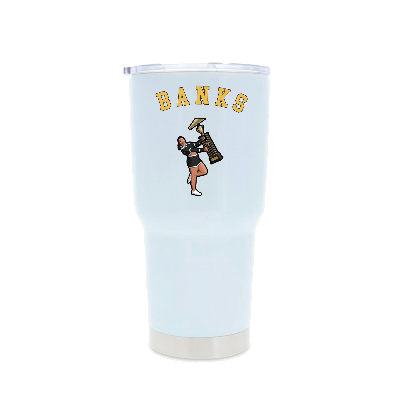 30oz Stainless Steel Tumbler — Shirsey Arch in White