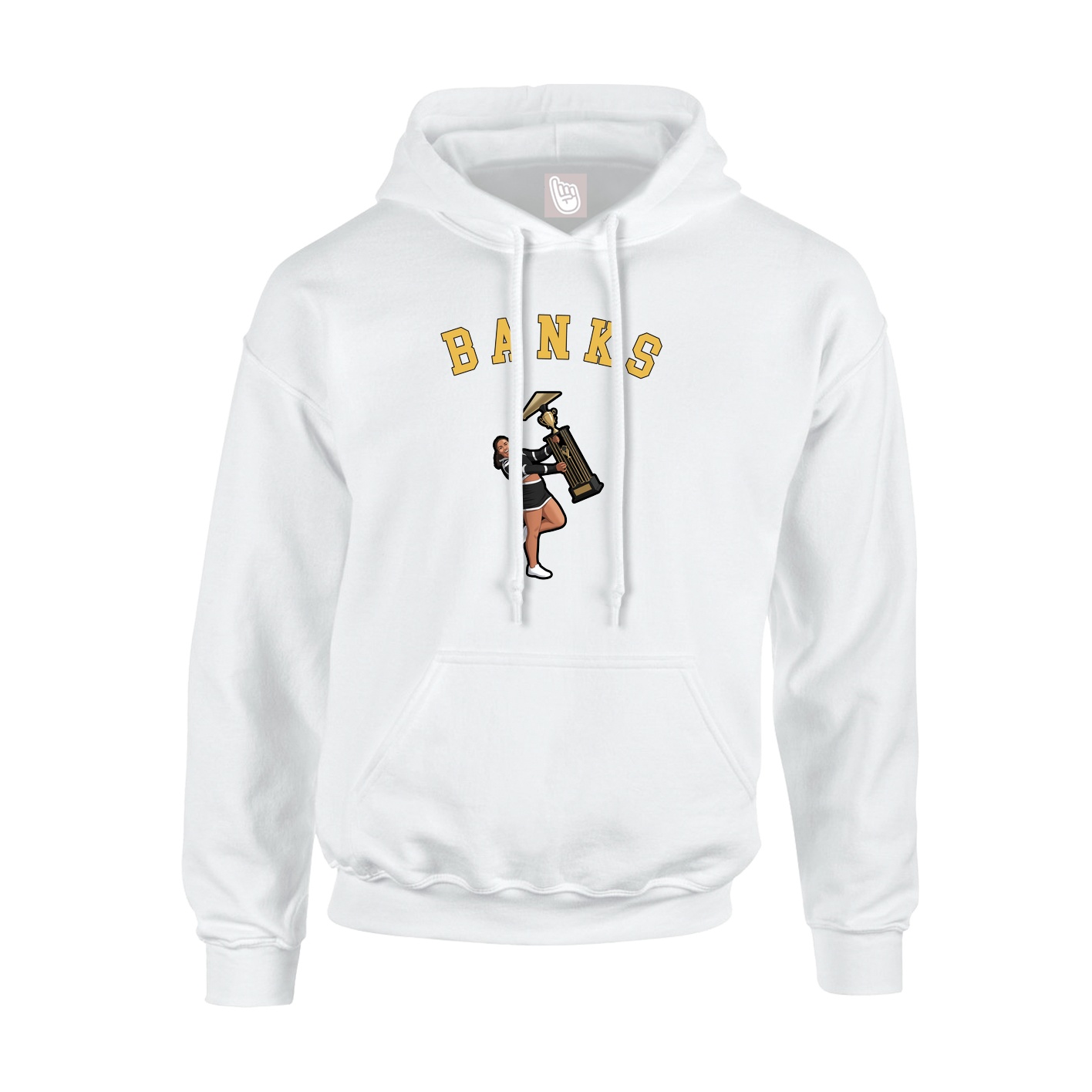 Youth Hoodie — Shirsey Arch in White