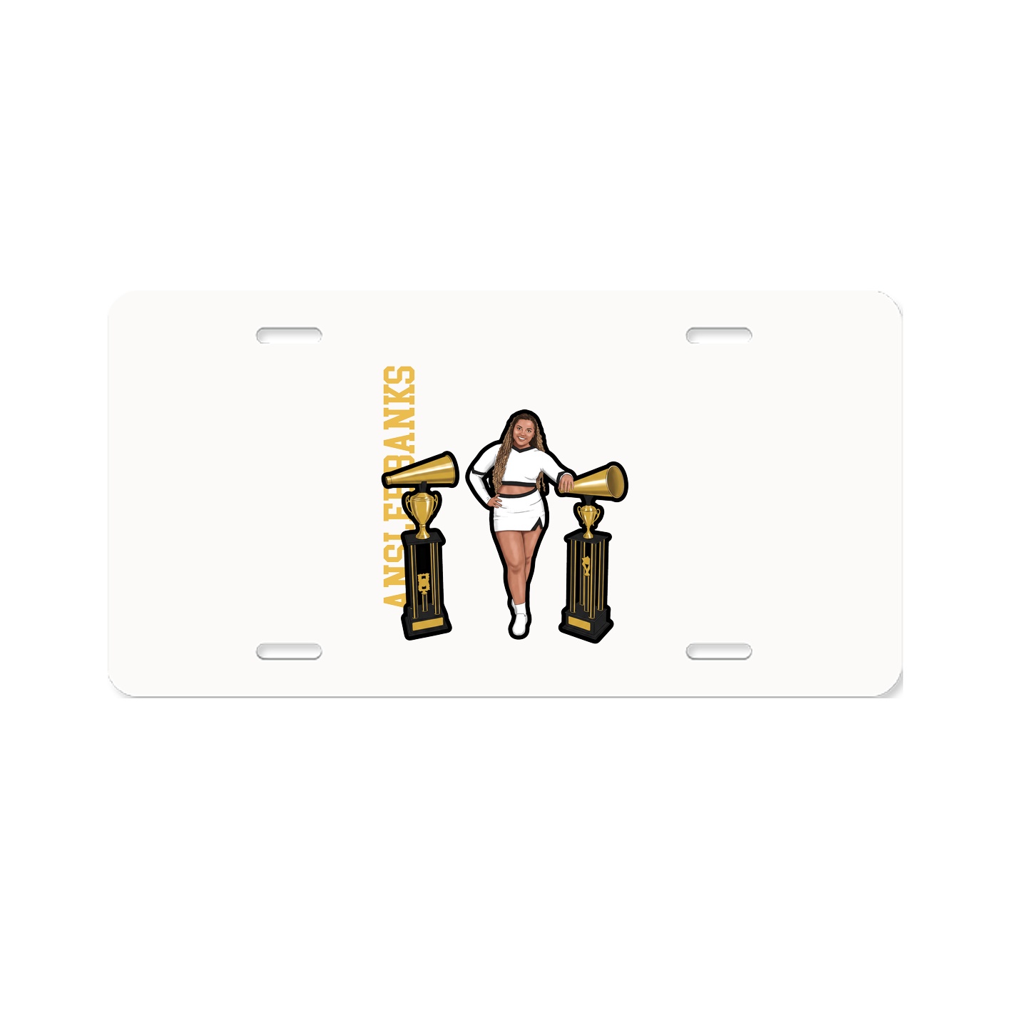 License Plate — Name Vertical in Classic