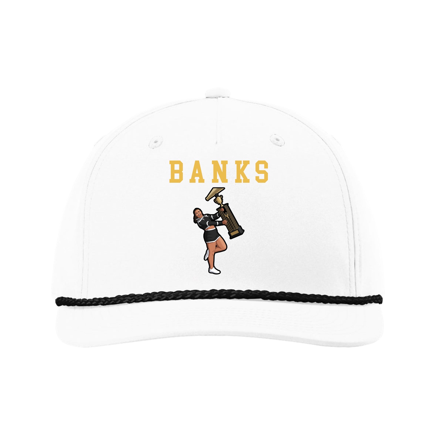 Five-Panel Classic Rope Cap — Shirsey in White