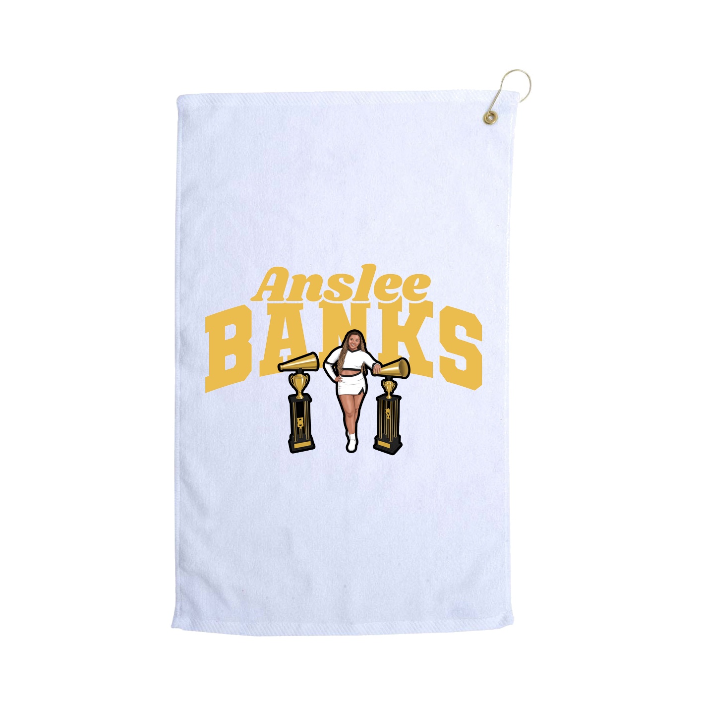 Golf Towel — Signature Arch in White