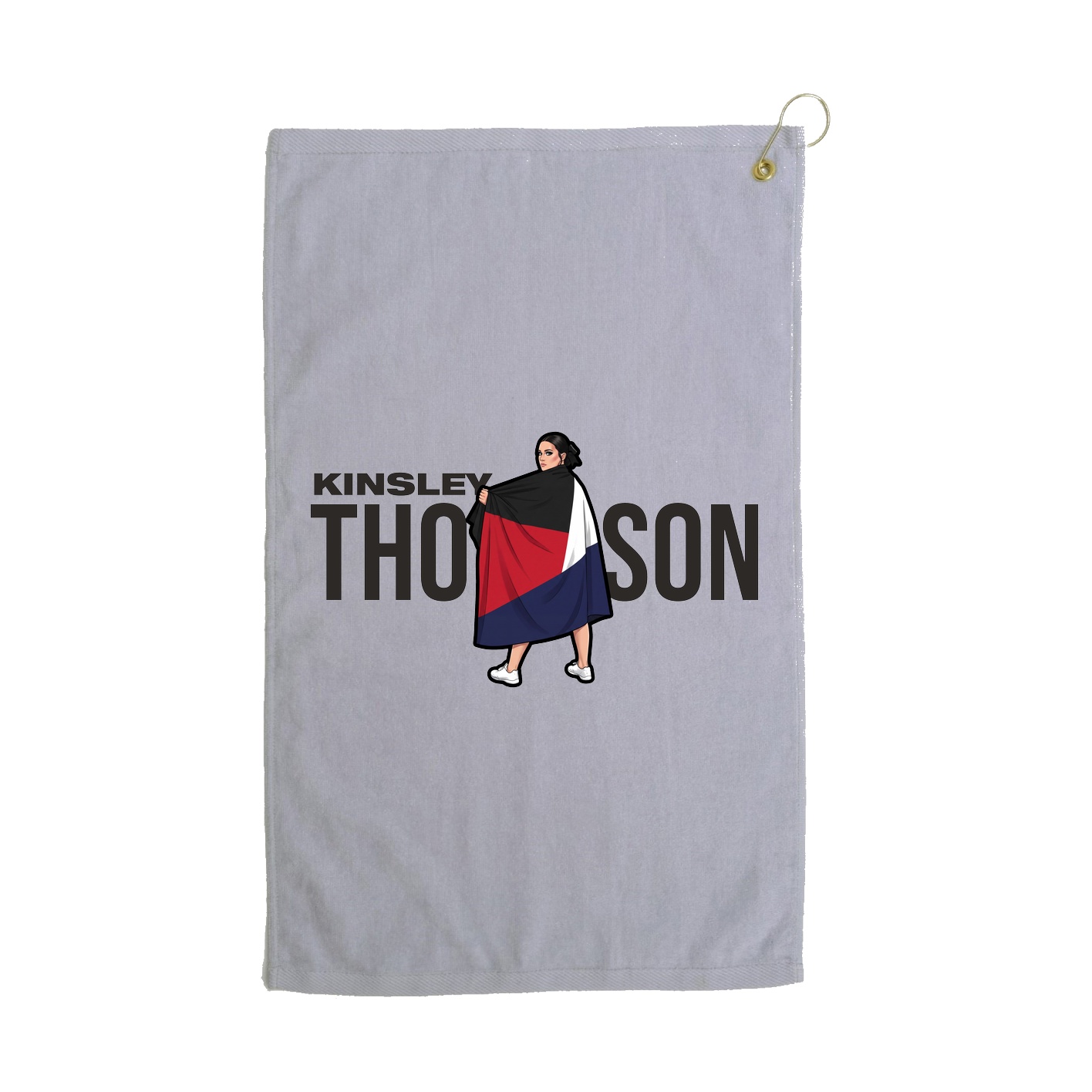 Golf Towel — Player Name in Grey