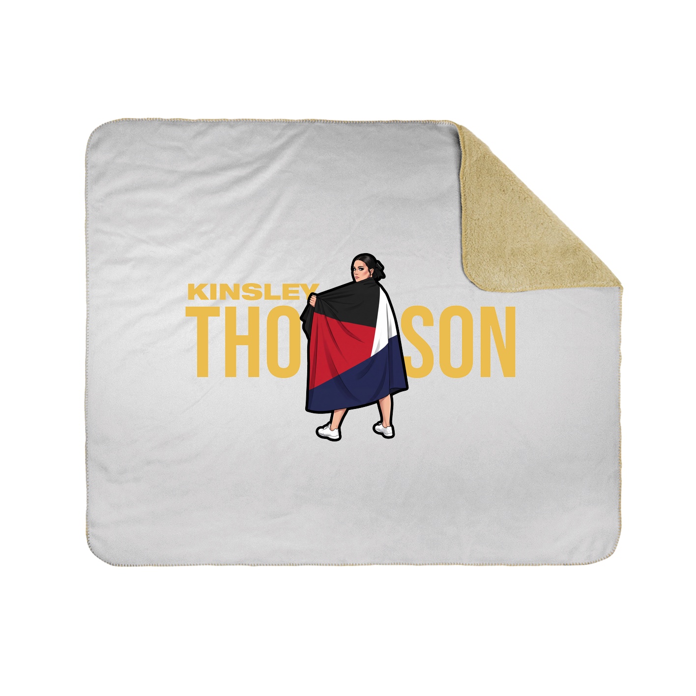 Throw Blanket — Player Name in White