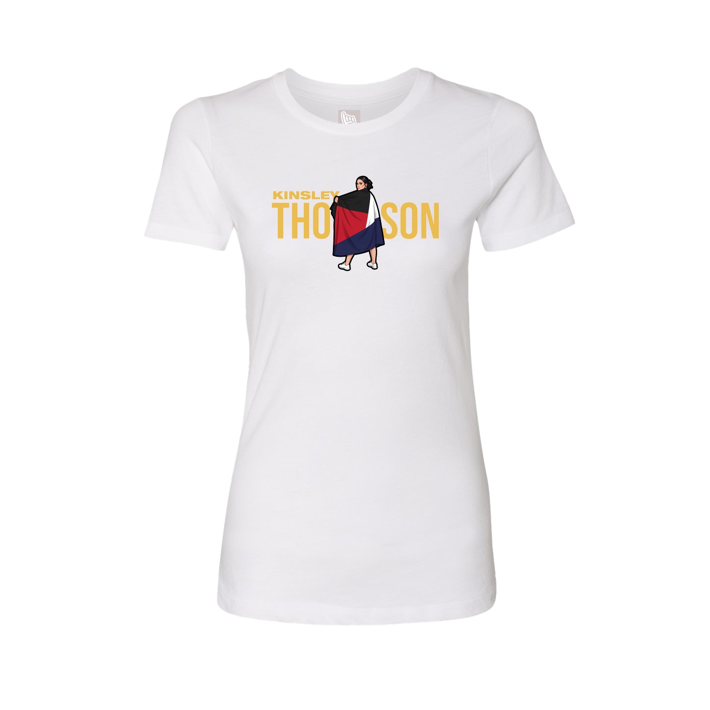 Fitted Women's Tee — Player Name in White