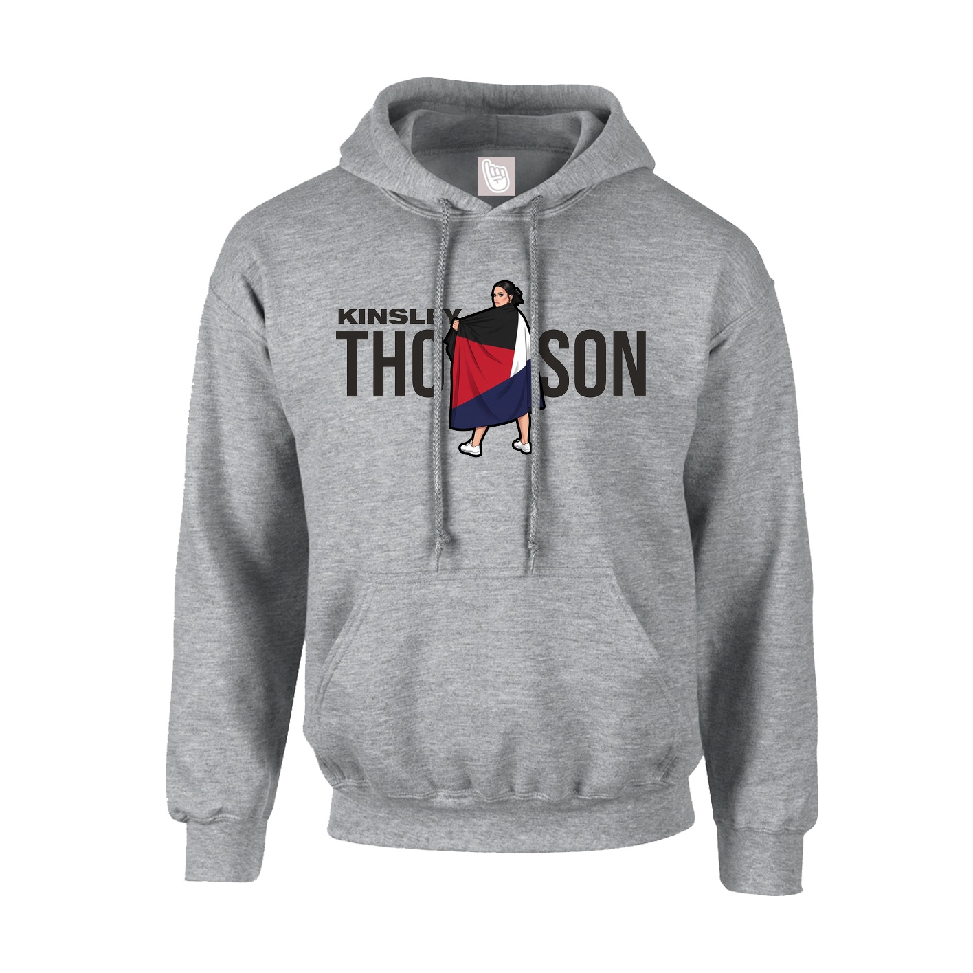 Hoodie — Player Name in Grey