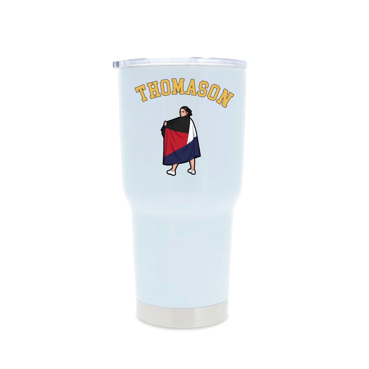 30oz Stainless Steel Tumbler — Shirsey Arch in White
