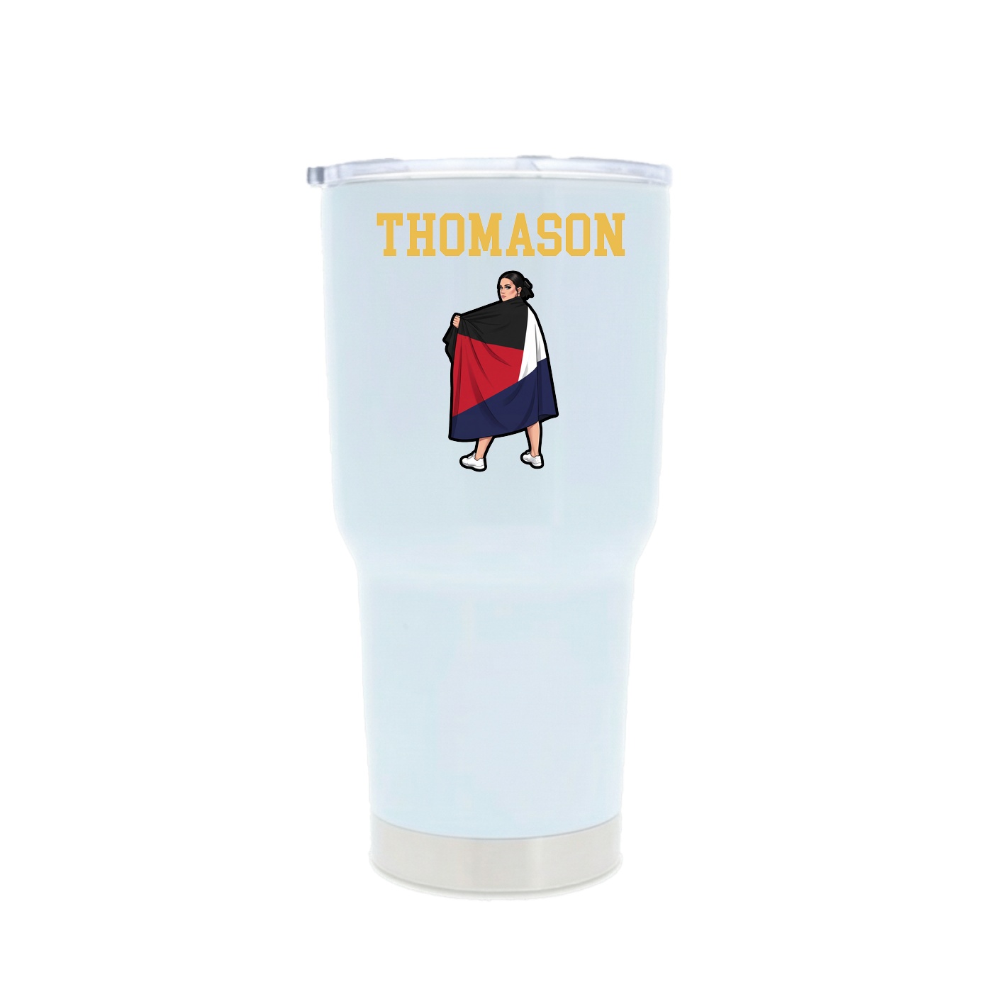 30oz Stainless Steel Tumbler — Shirsey in White
